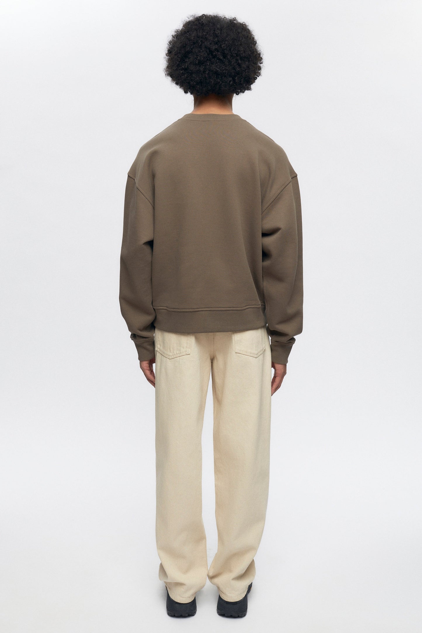 Unisex French Terry Sweatshirt in Dark Taupe