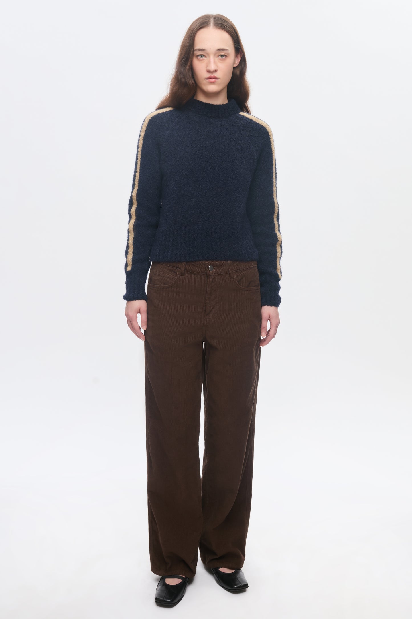 Women's Aliya Crewneck Sweater in Midnight/Sand