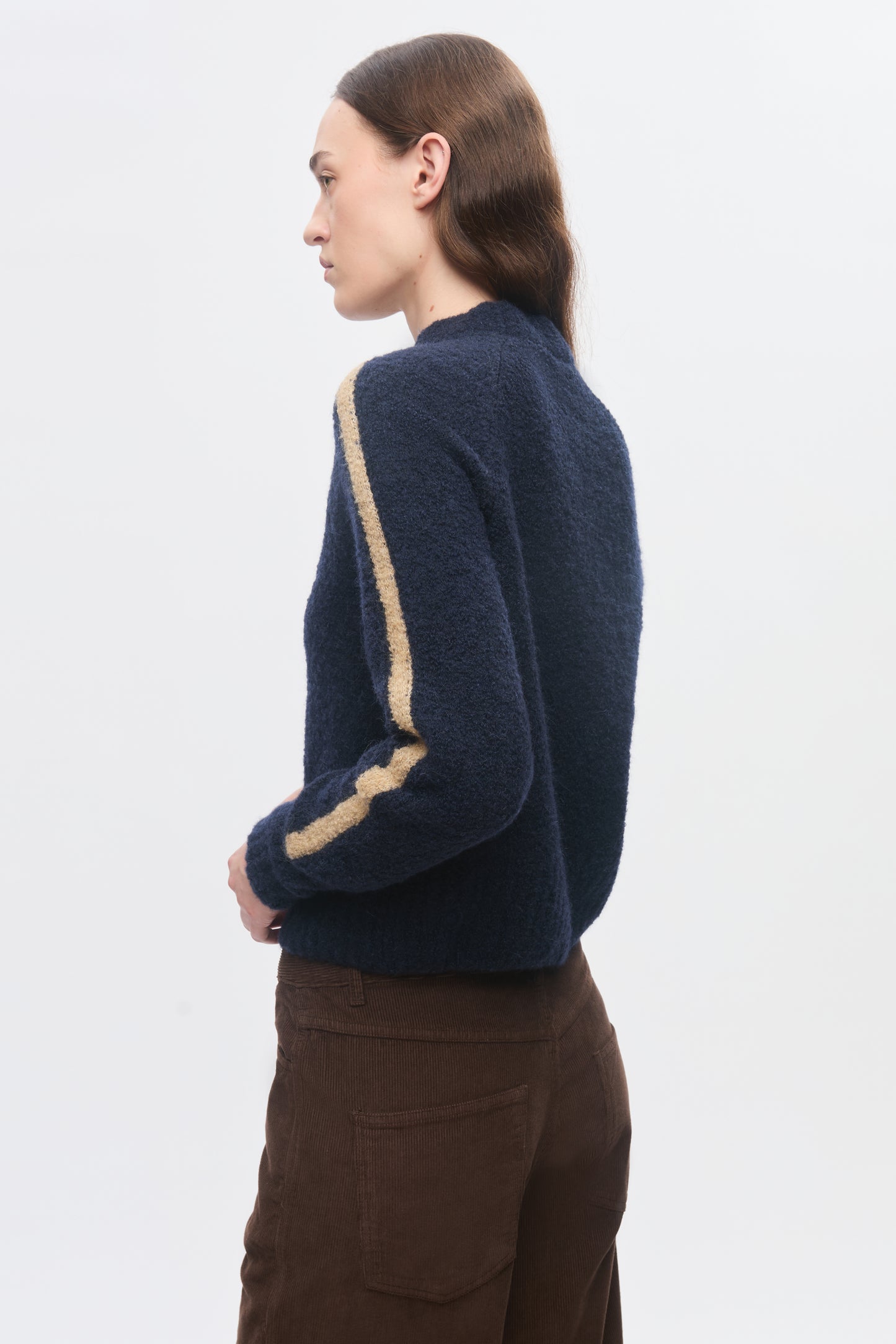 Women's Aliya Crewneck Sweater in Midnight/Sand