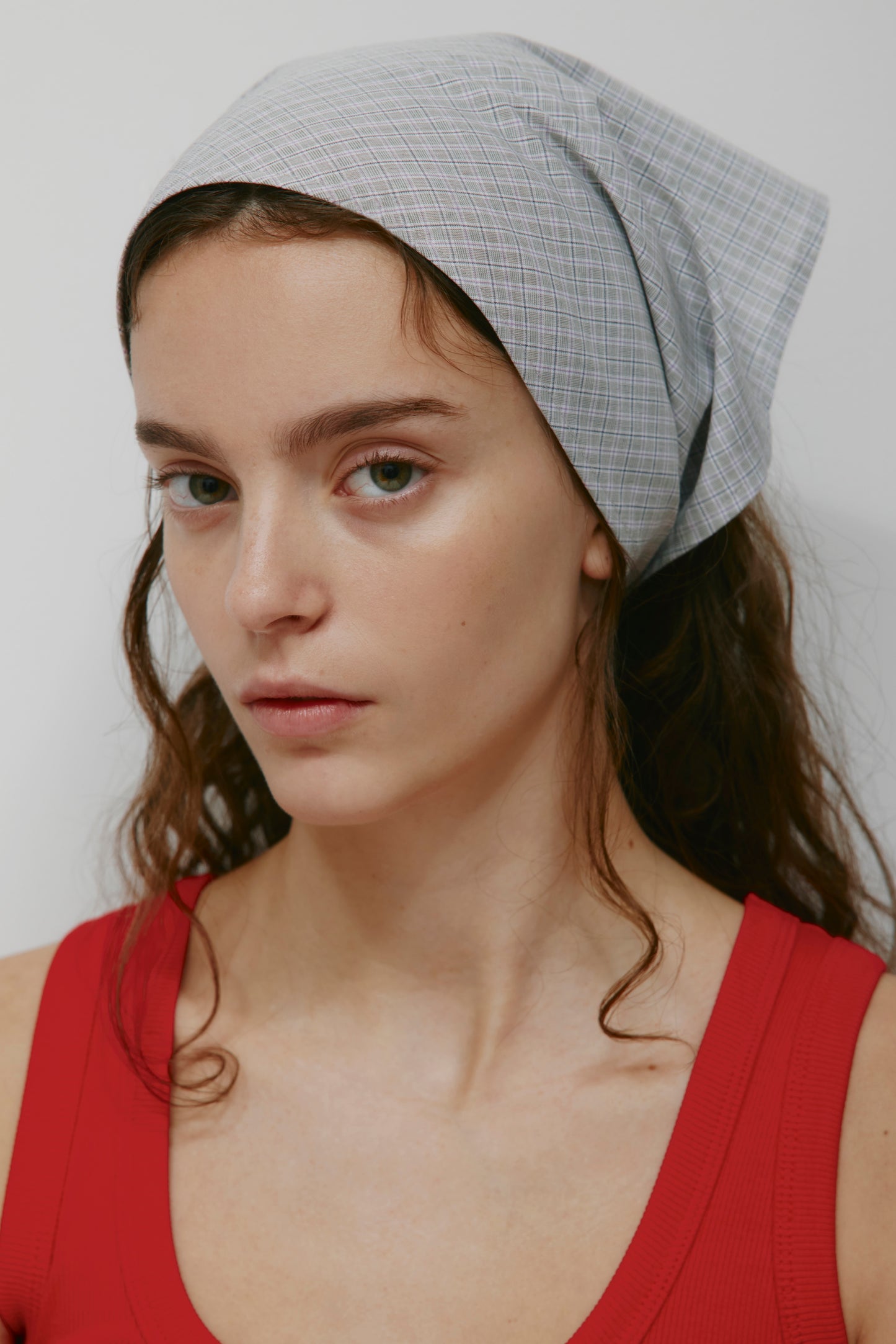 Rima Bandana in Dune Grass Check