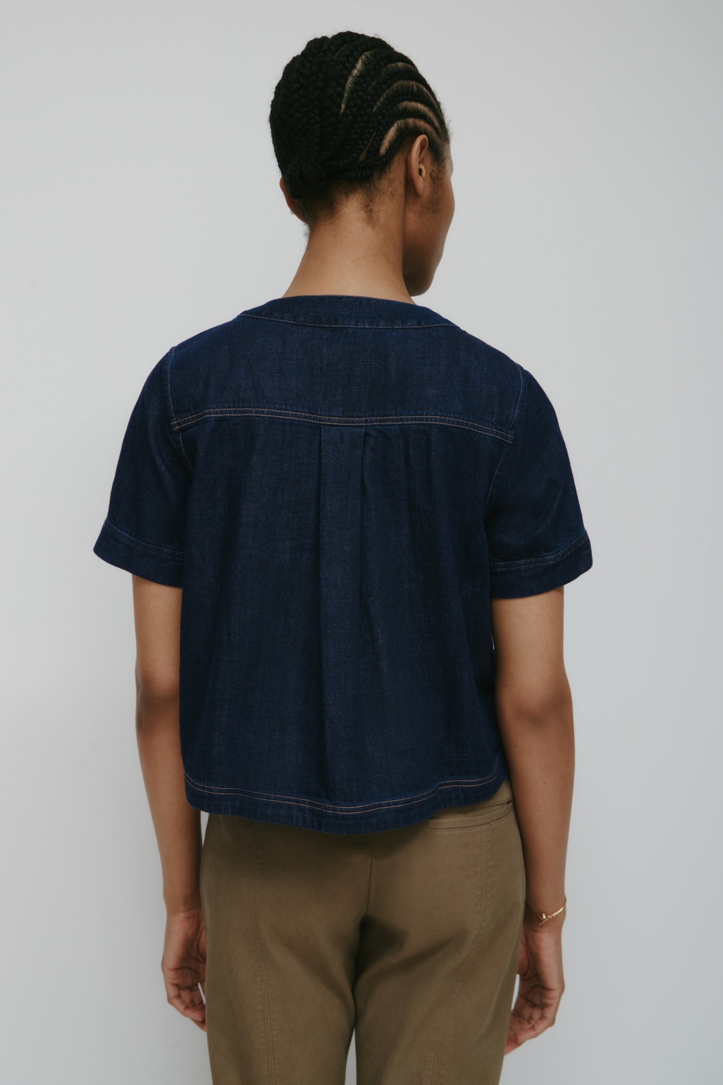 Women's Bib Shirt in Rinse