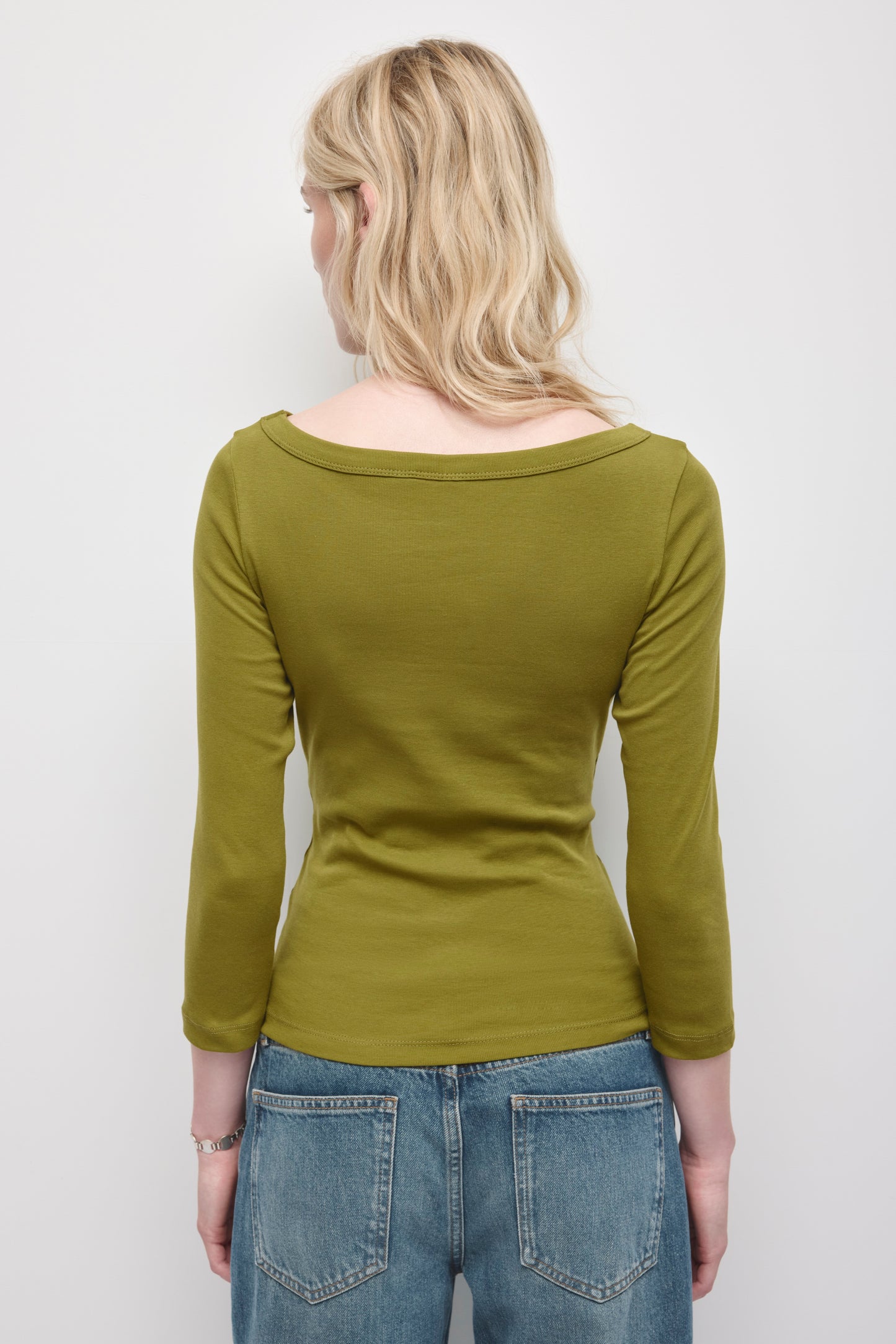 Women's Boatneck 3/4 Sleeve Top in Cardamom