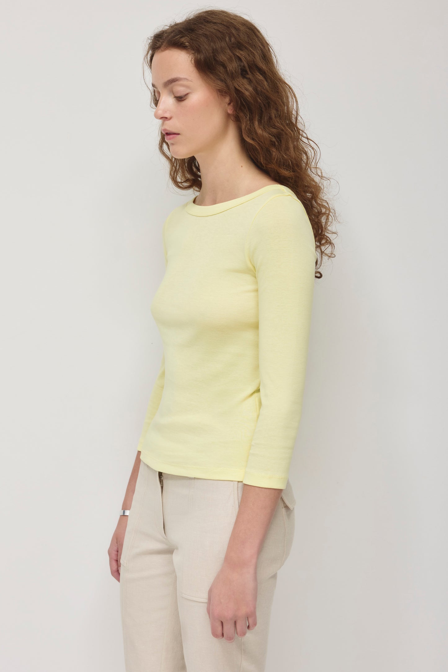 Women's Boatneck 3/4 Sleeve Top in Sorbet