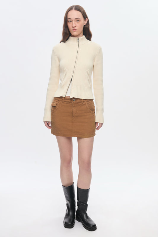 Women's Cord Mini Skirt in Otter