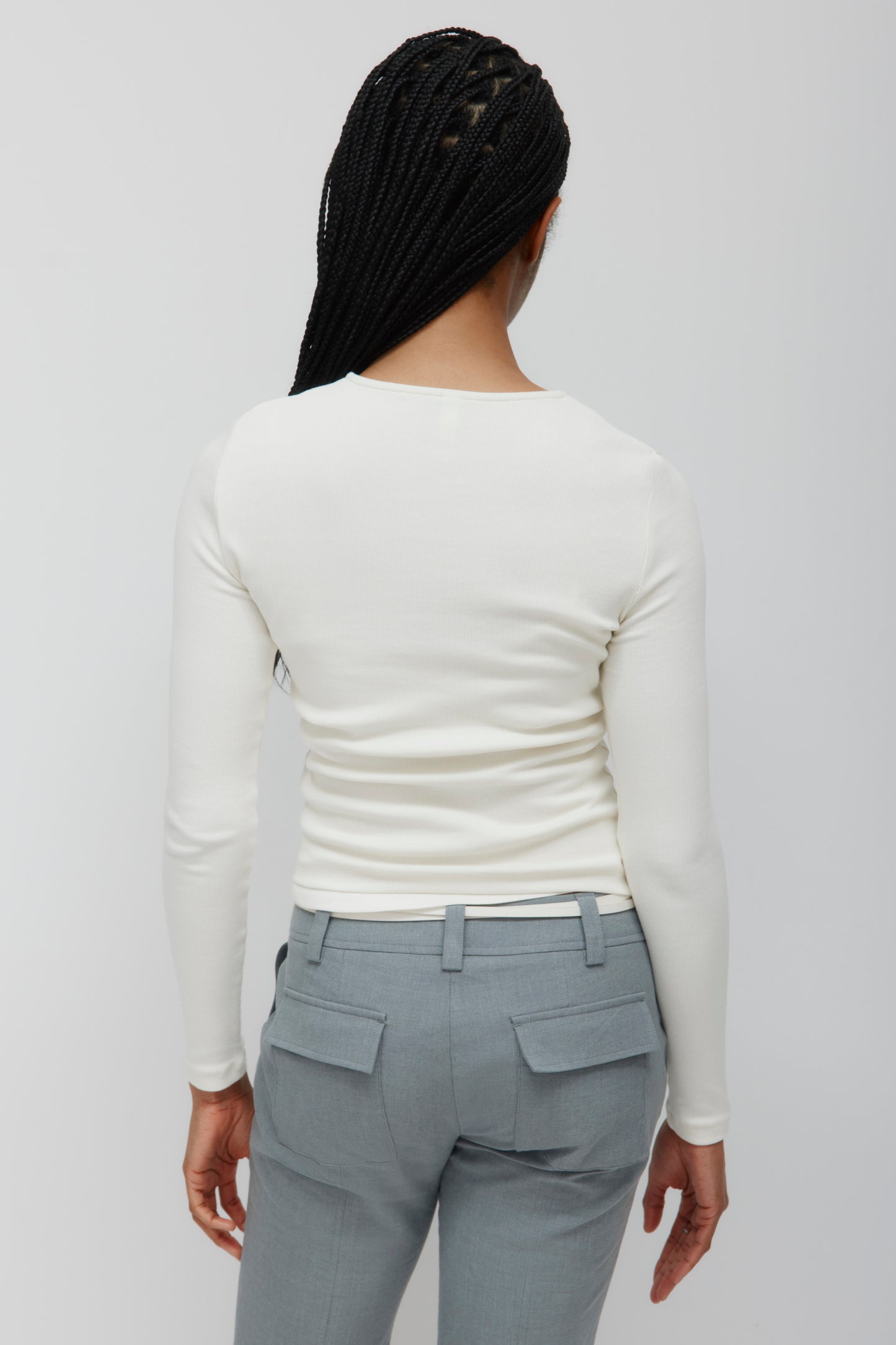 Women's Crew Neck Cardigan in Marshmallow