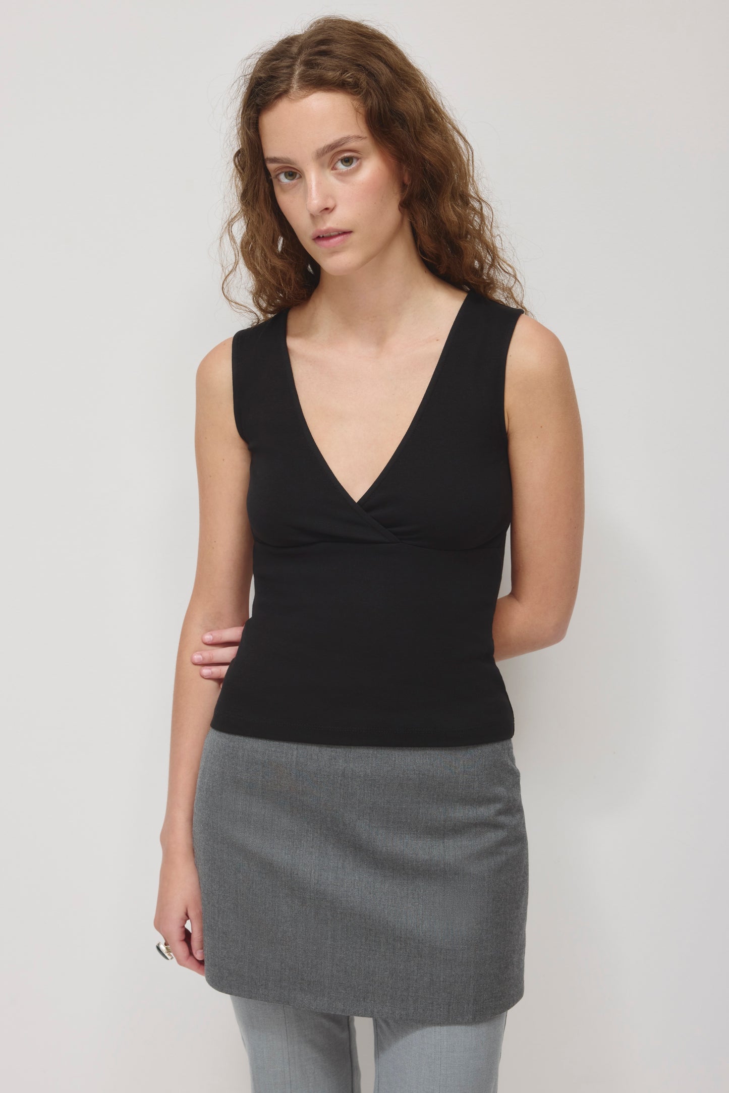 Women's Crossover Tank in Black
