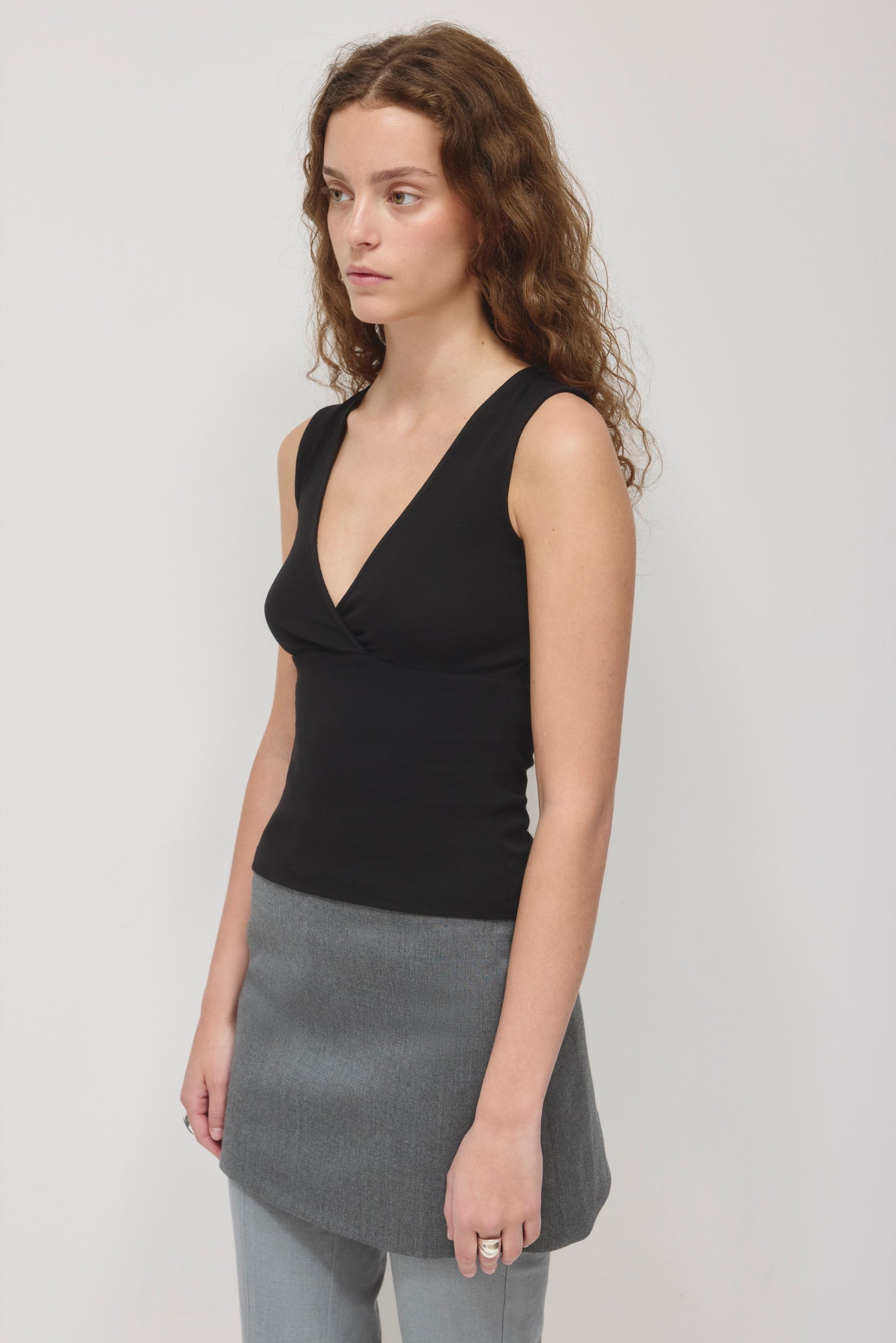 Women's Crossover Tank in Black