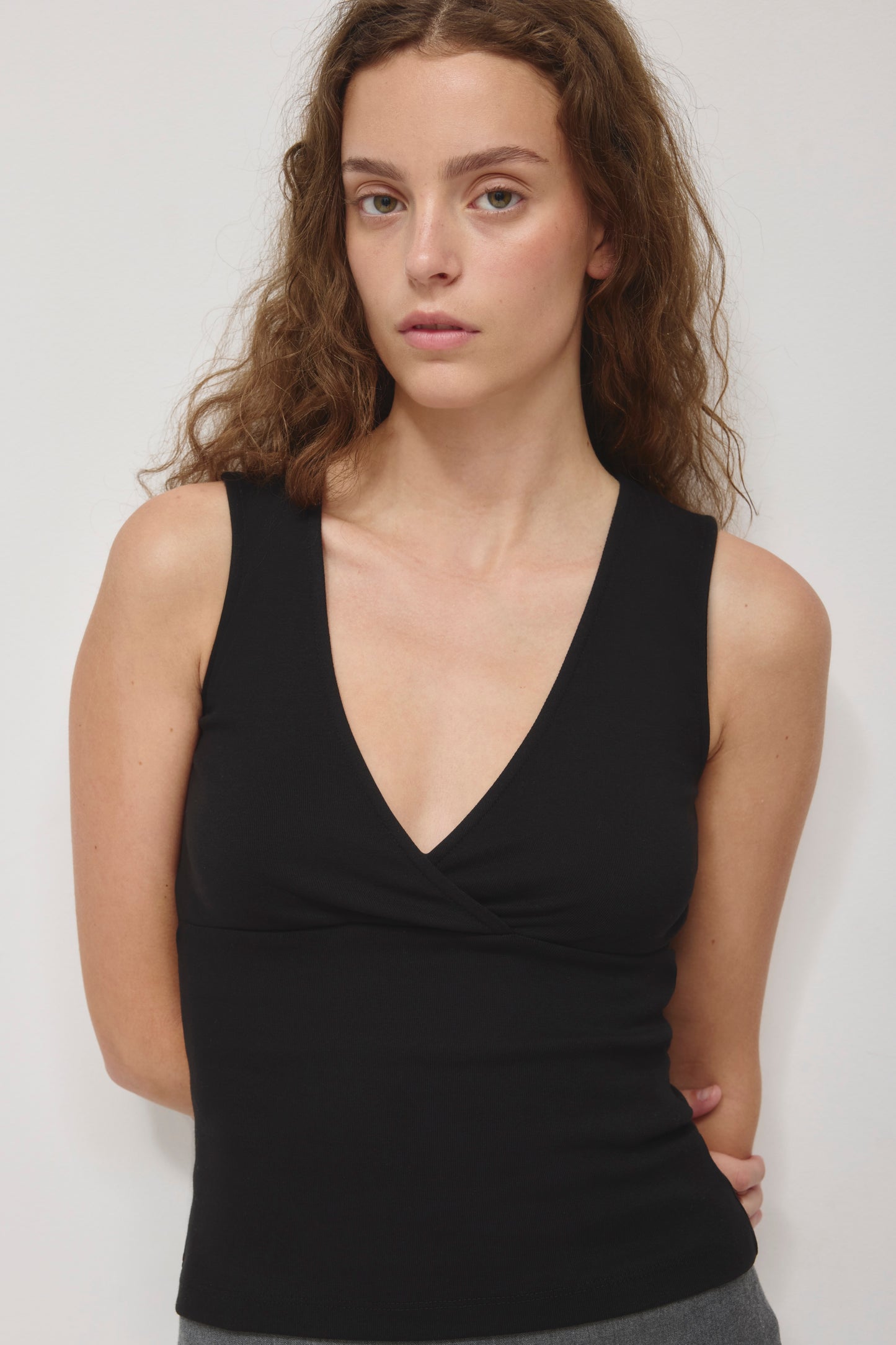 Women's Crossover Tank in Black