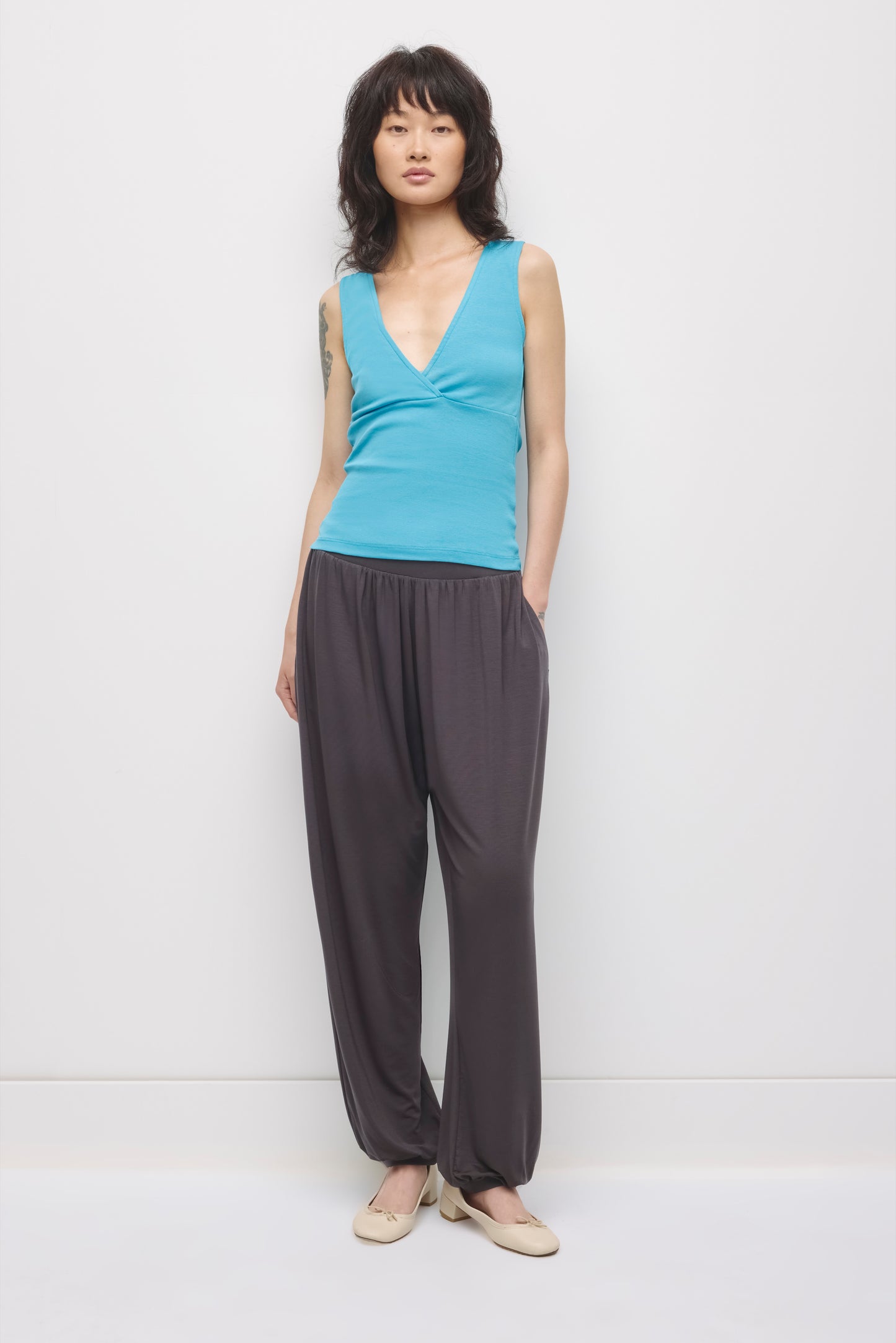 Women's Crossover Tank in Cerulean