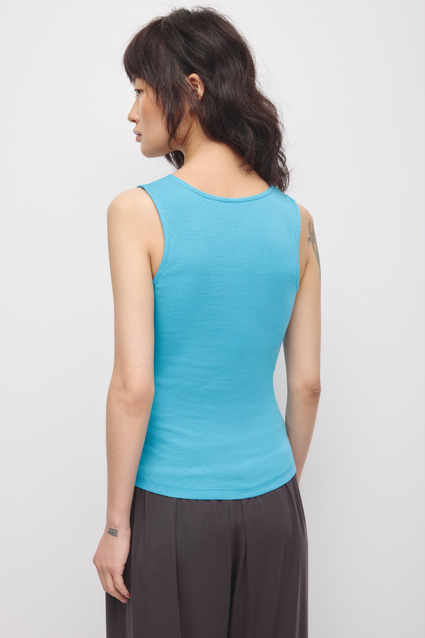 Women's Crossover Tank in Cerulean
