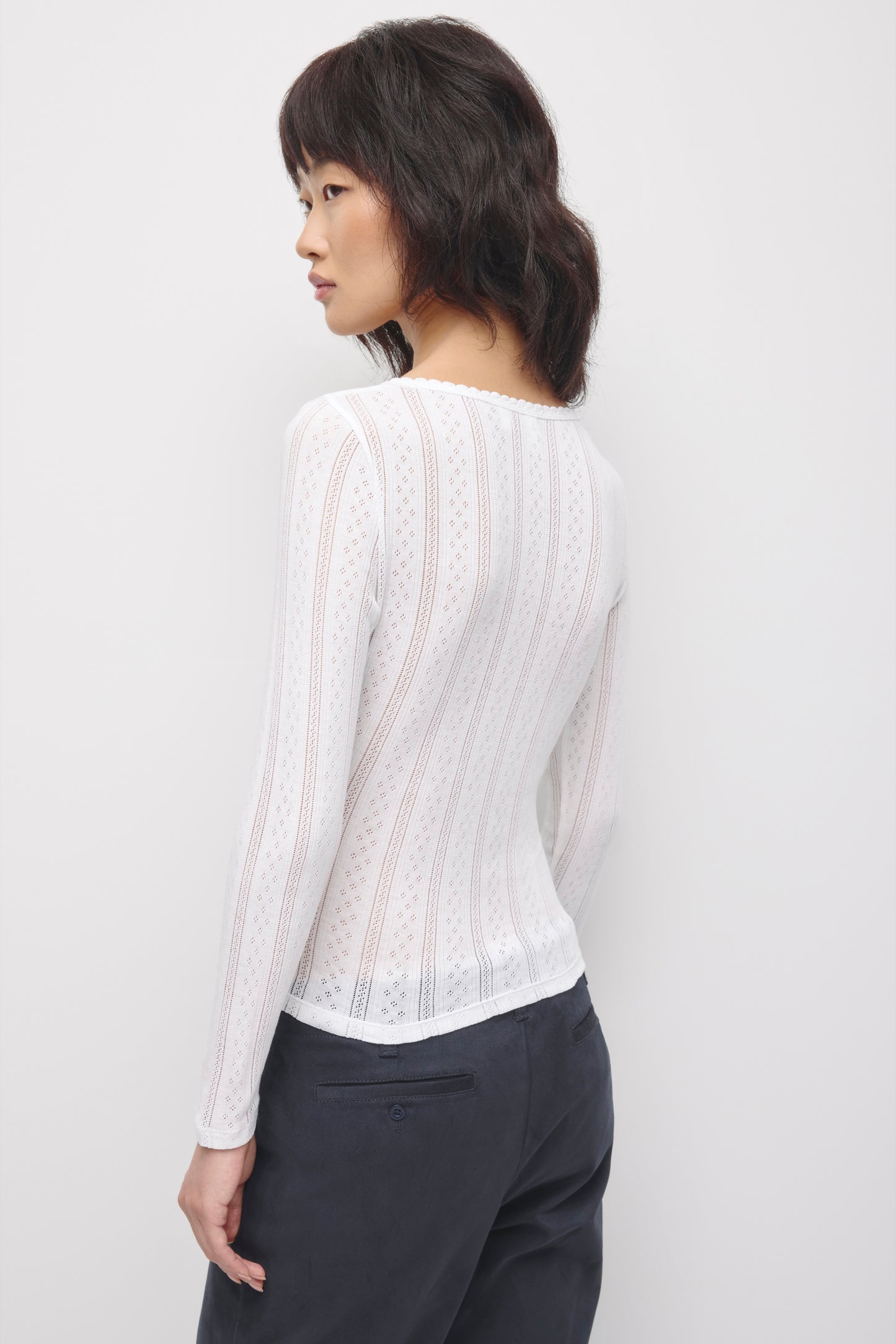 Women's Dalia Pointelle Cardigan in White