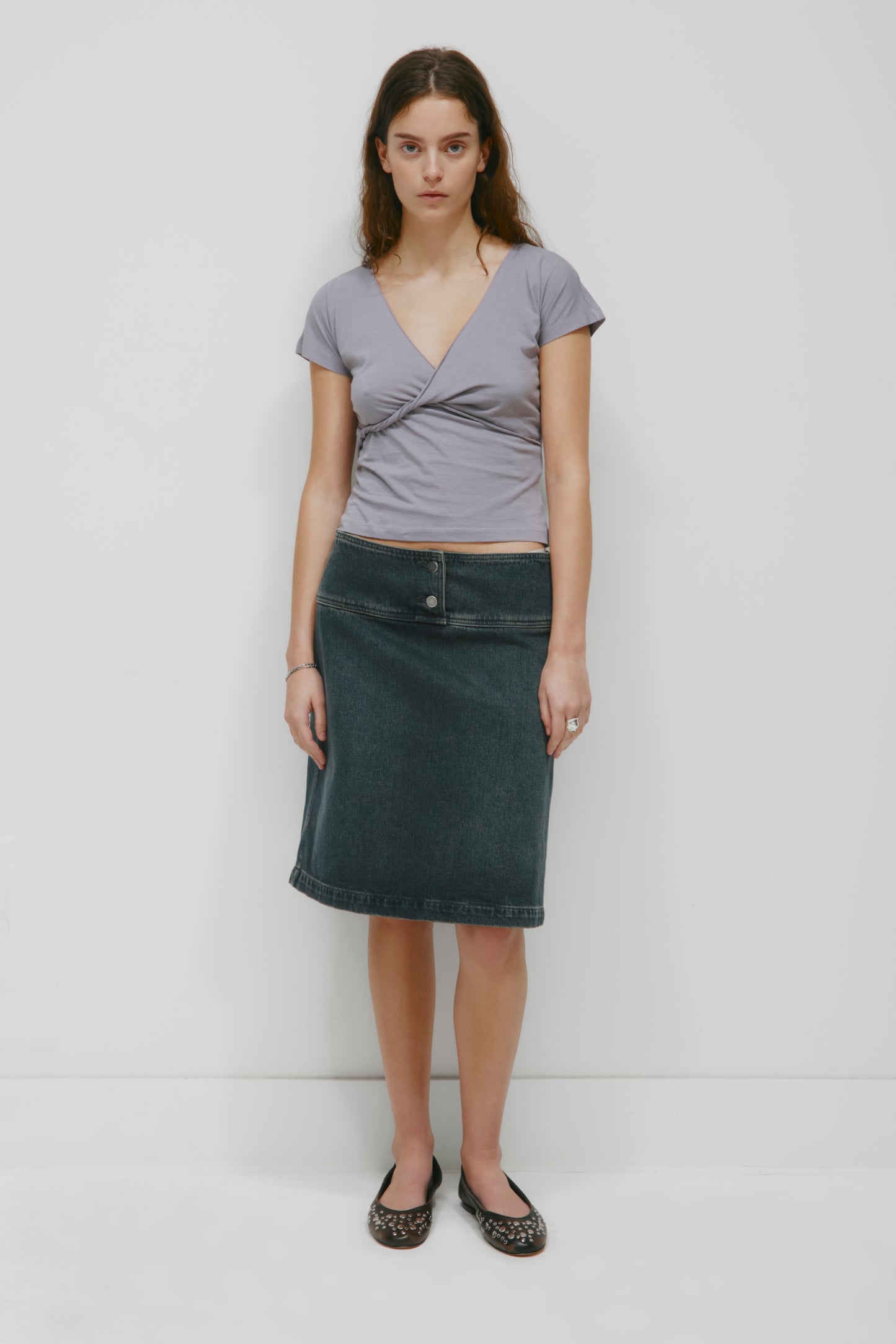 Women's Dalila Twist Top in Dusty Grape