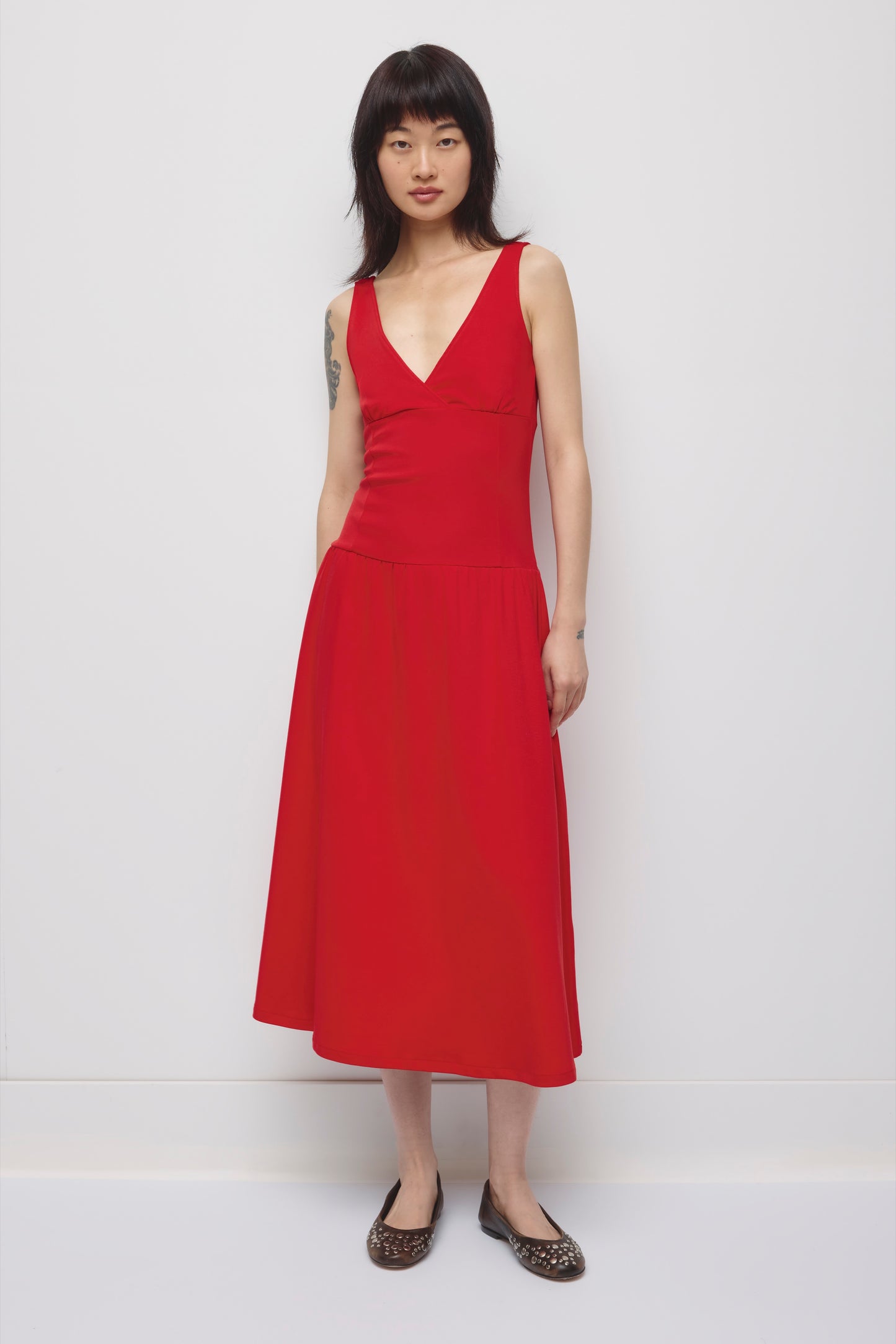 Women's Drop Waist Tank Dress in Salsa