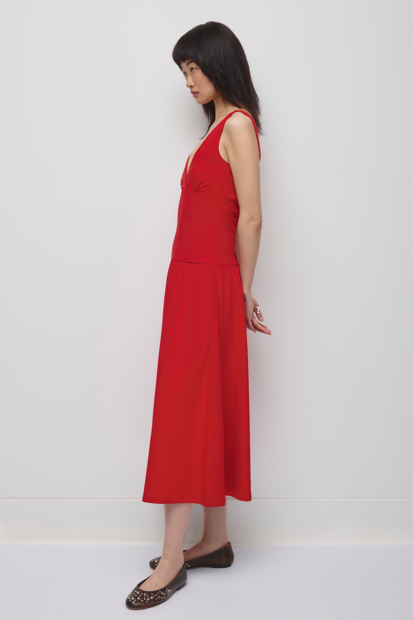 Women's Drop Waist Tank Dress in Salsa
