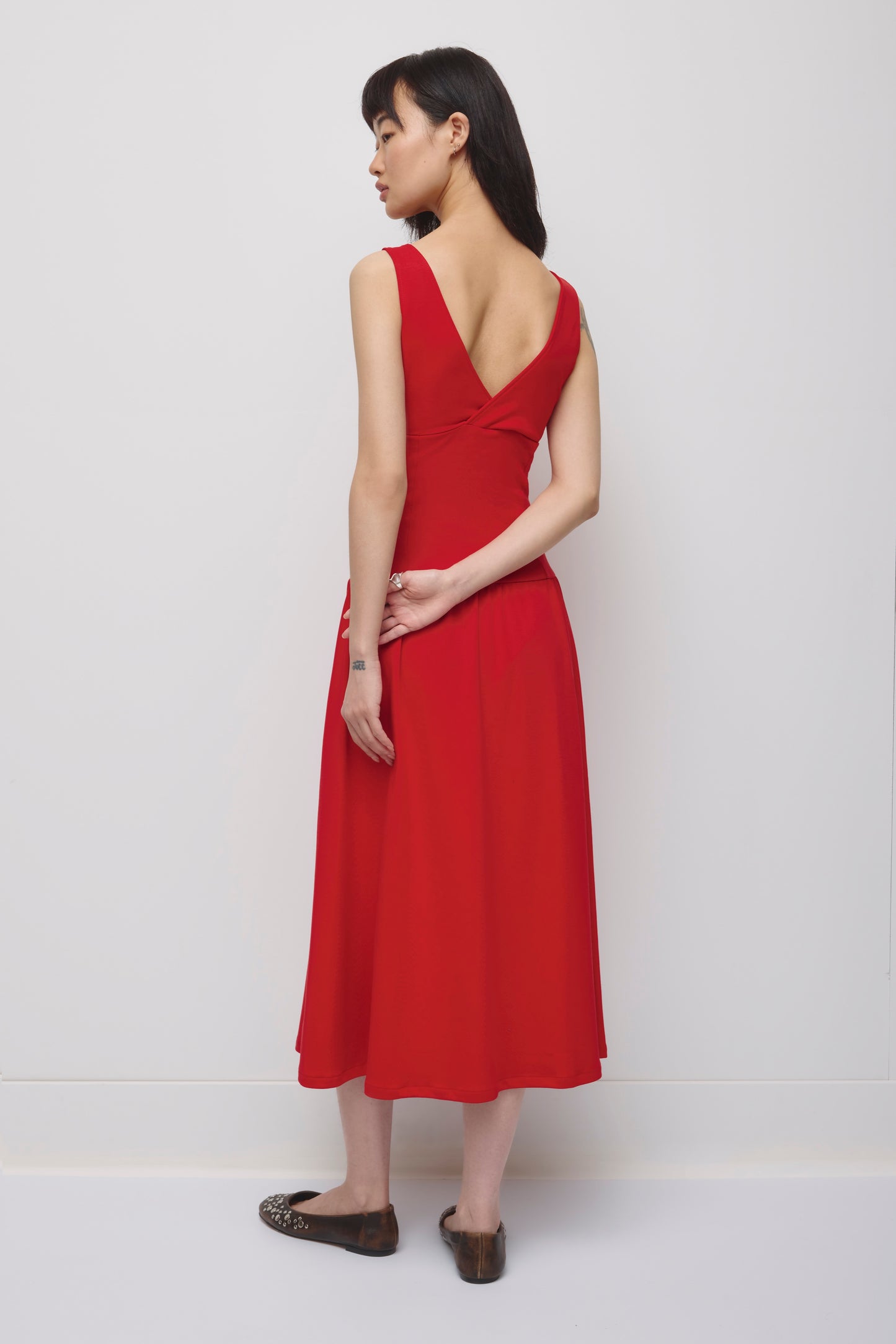 Women's Drop Waist Tank Dress in Salsa