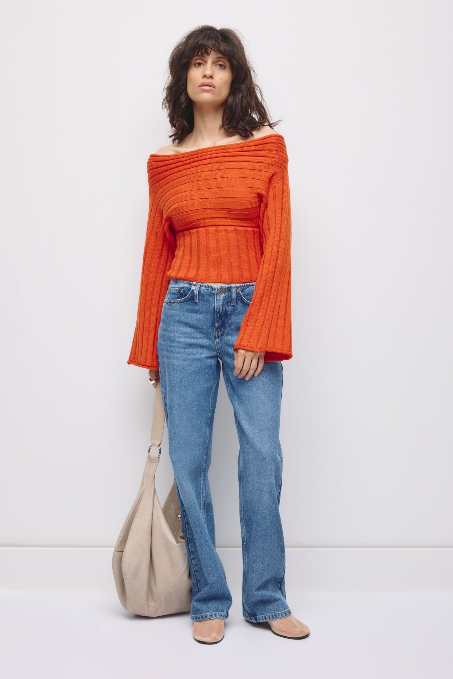 Women's Elina Convertible Sweater in Persimmon
