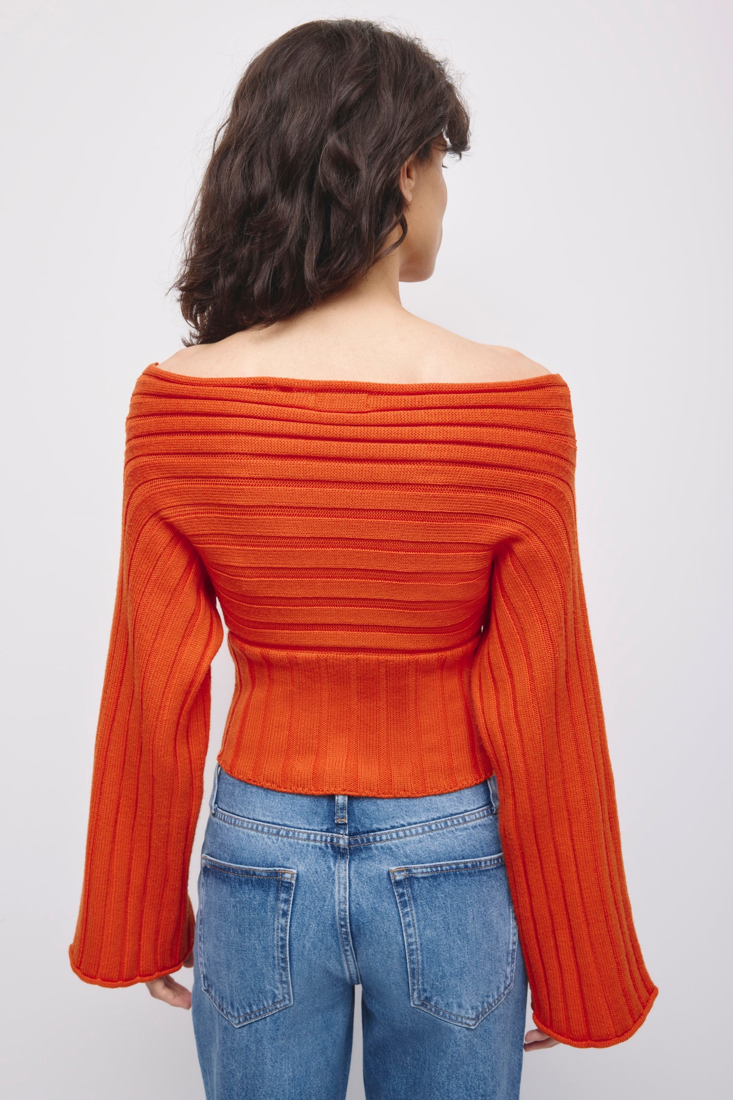Women's Elina Convertible Sweater in Persimmon