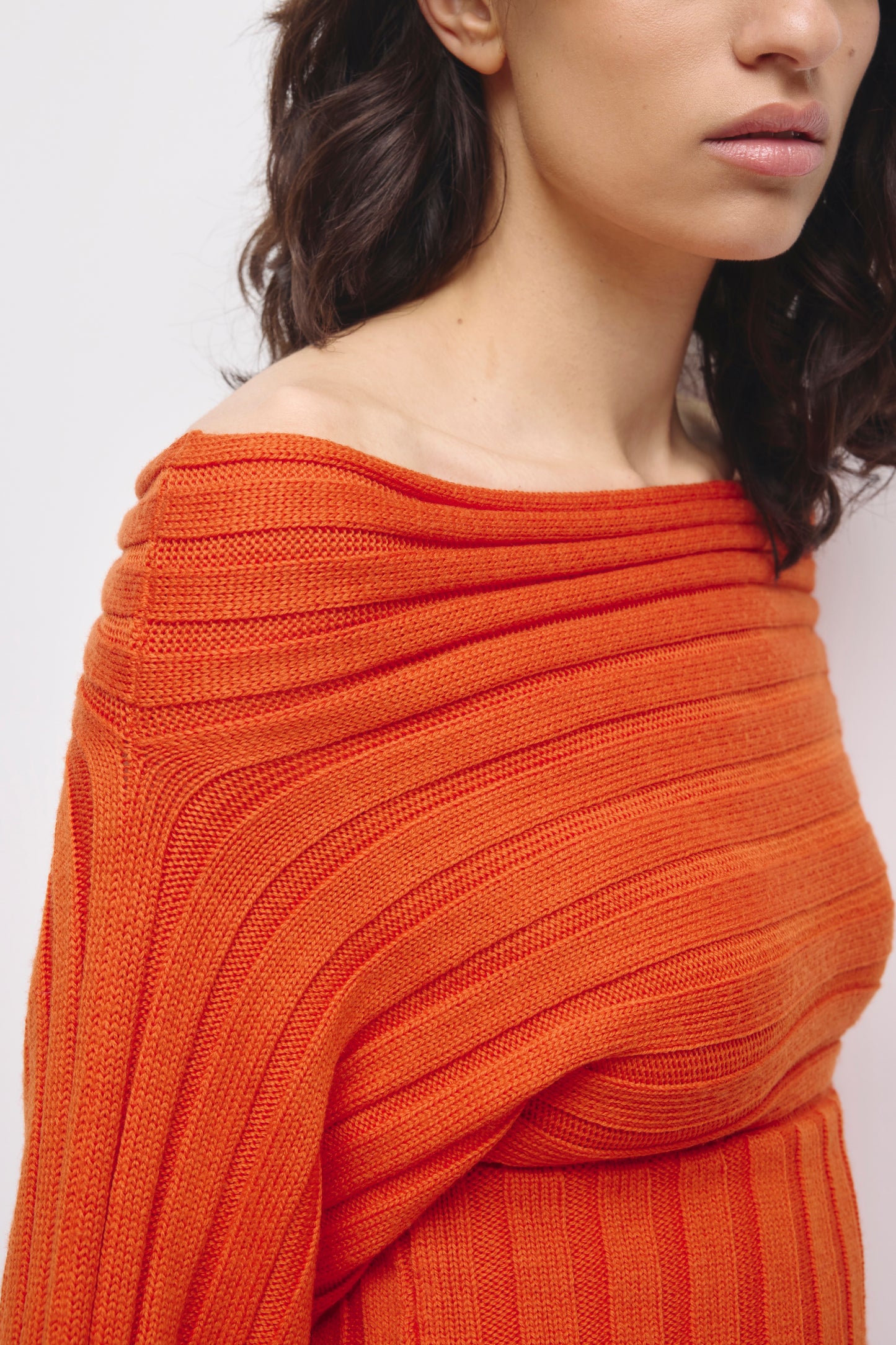 Women's Elina Convertible Sweater in Persimmon
