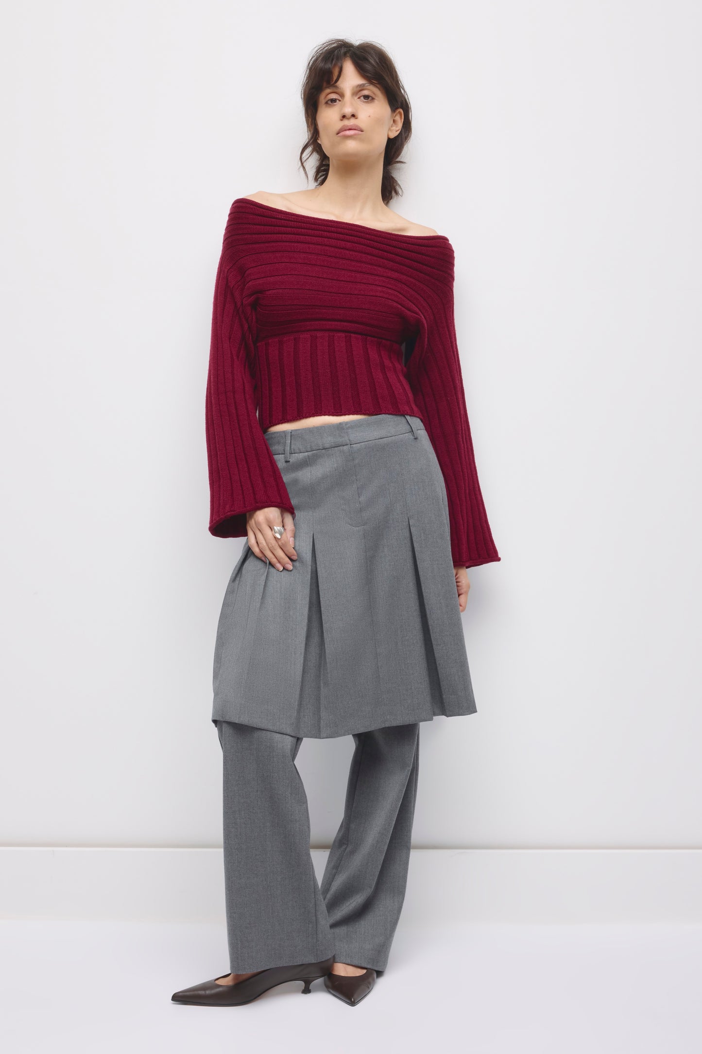 Women's Elina Convertible Sweater in Tawny Port