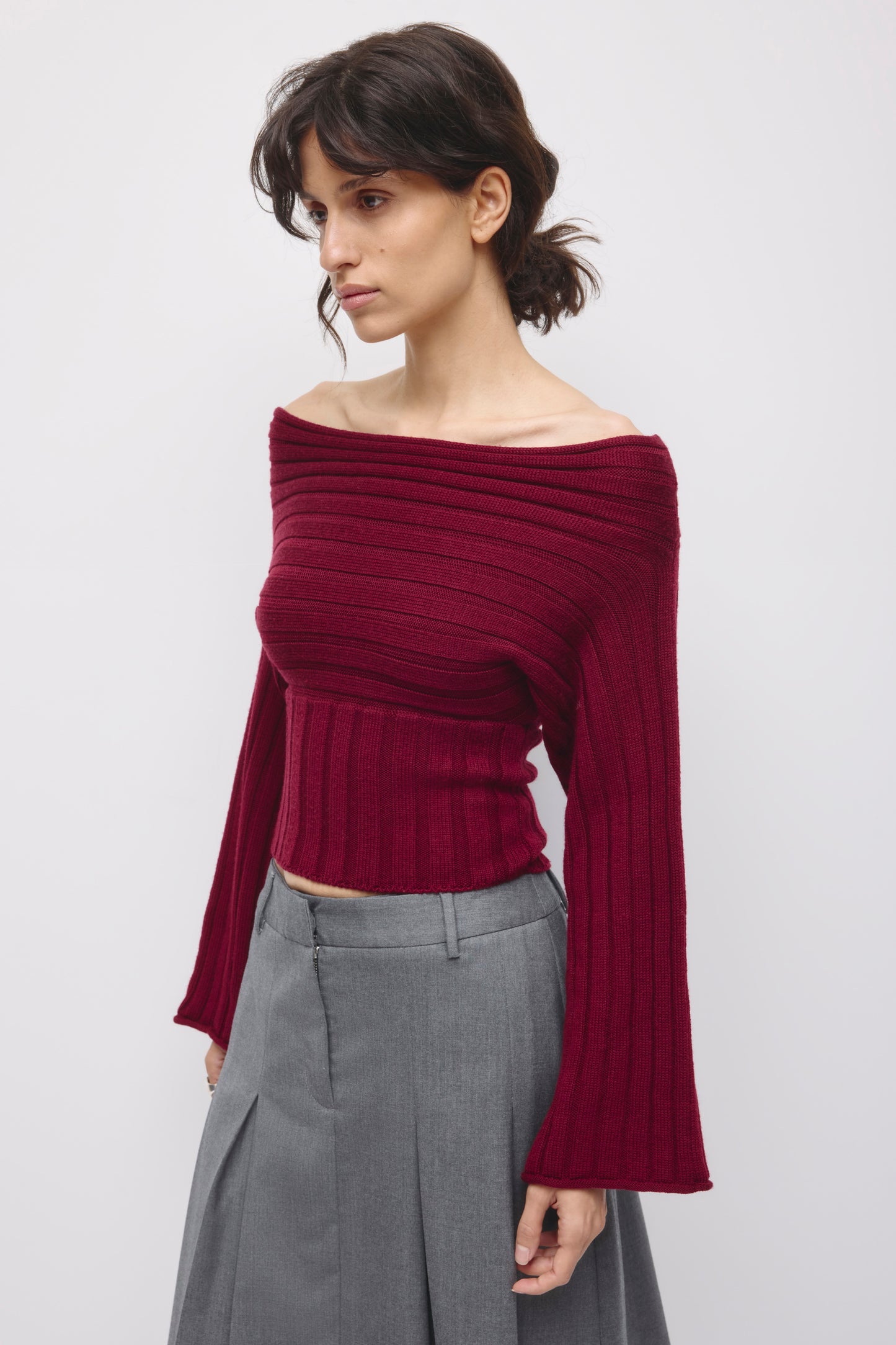 Women's Elina Convertible Sweater in Tawny Port