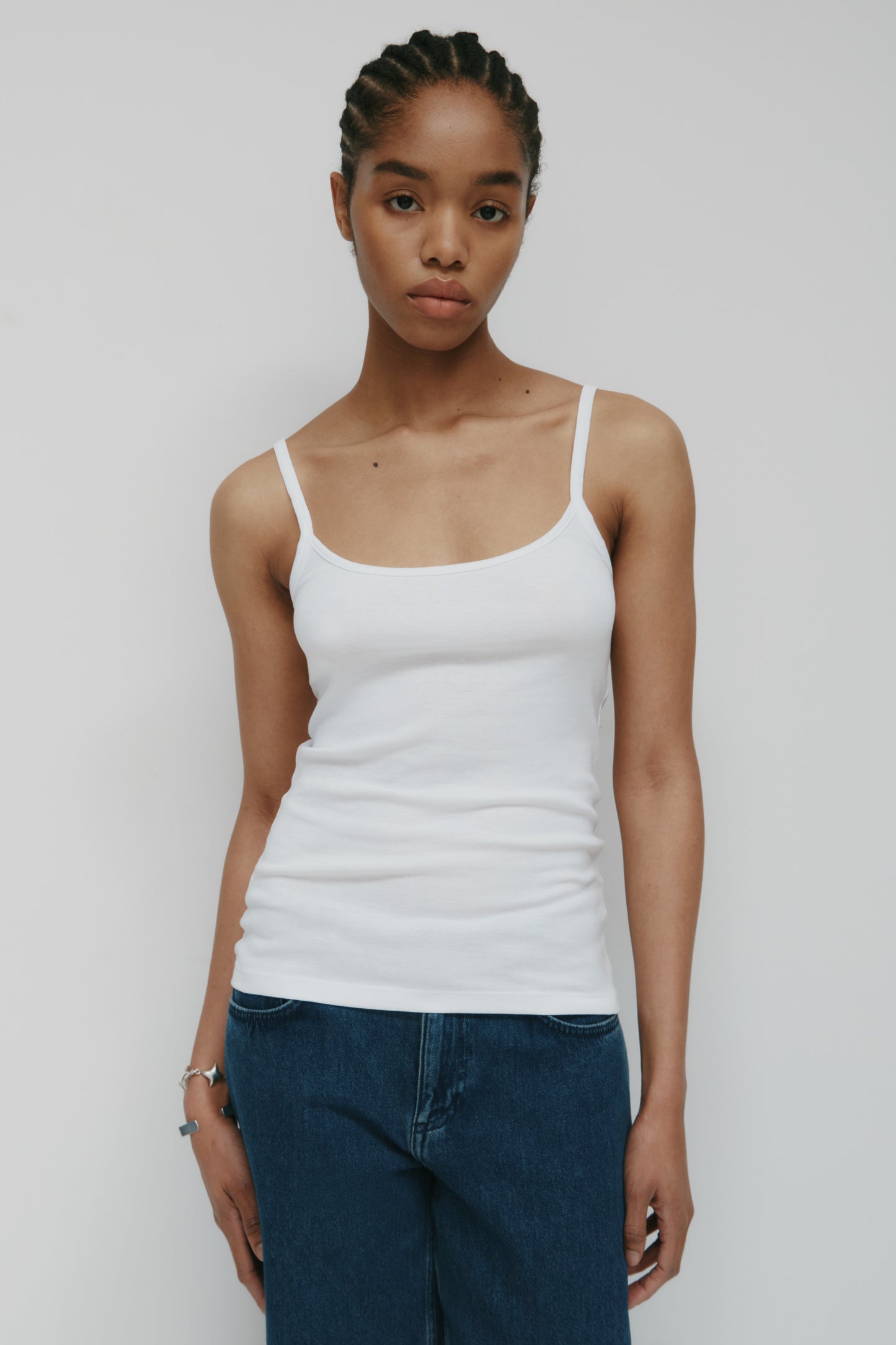 Women's Elongated Cami in White