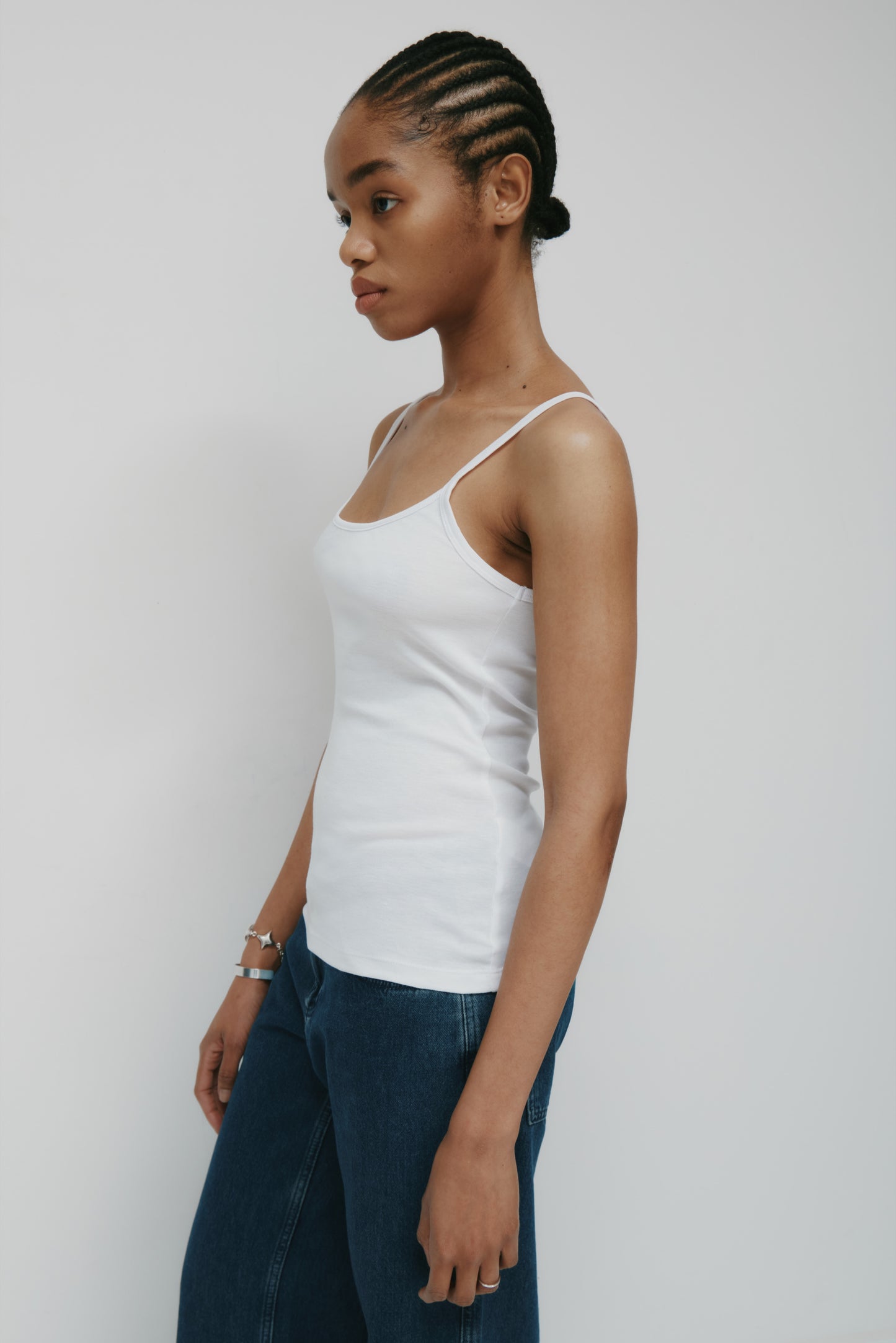 Women's Elongated Cami in White