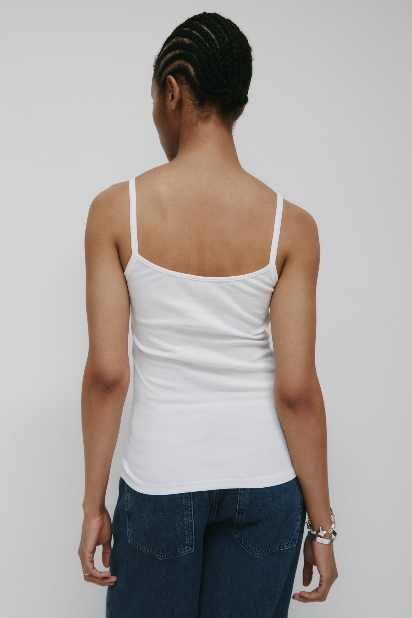 Women's Elongated Cami in White