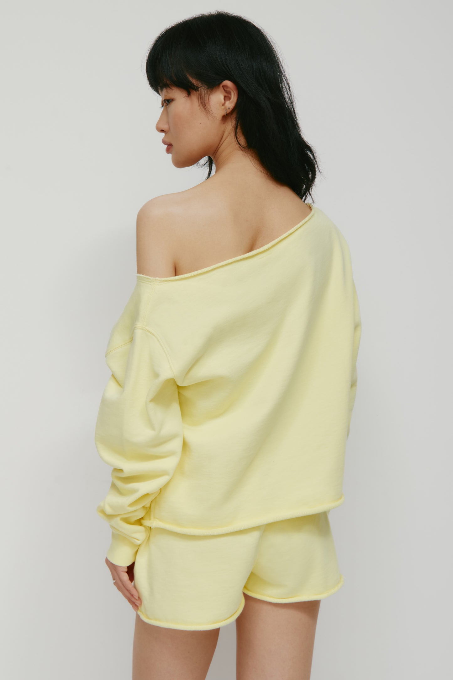 Women's French Terry Cutoff Sweatshirt in Sorbet