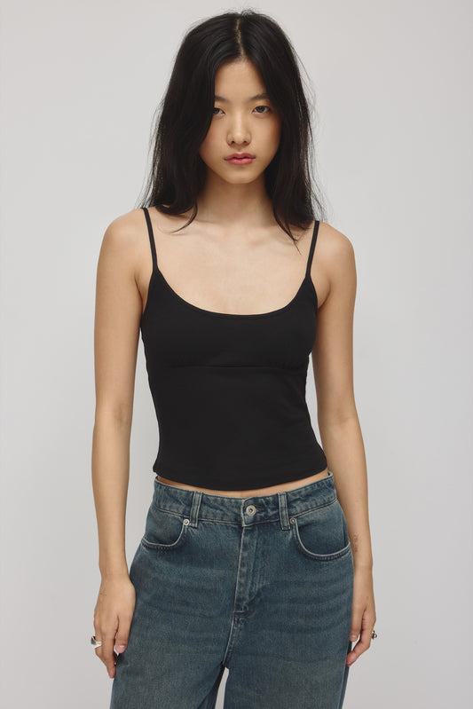 Women's Gathered Cami in Black
