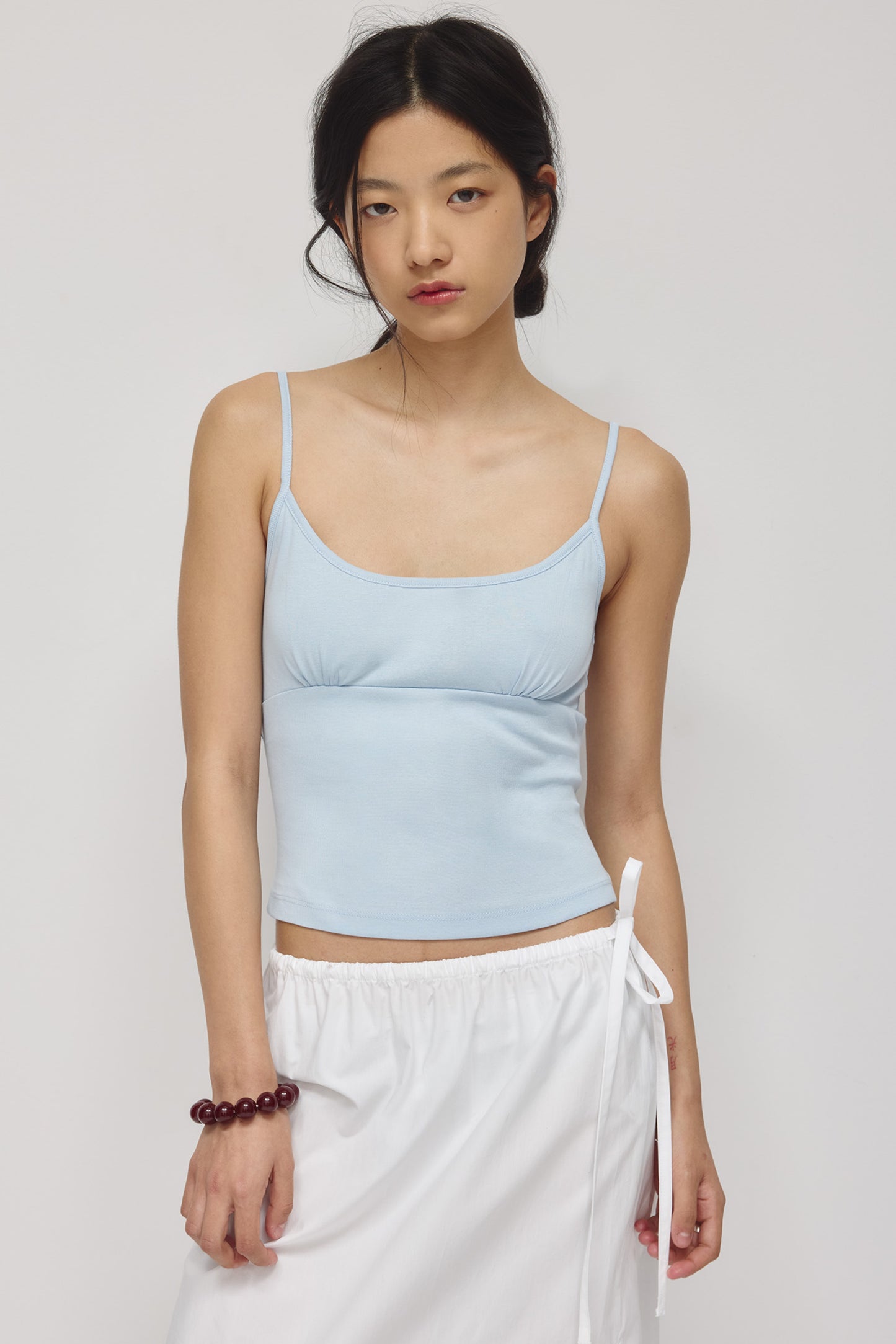 Women's Gathered Cami in Blue Aura