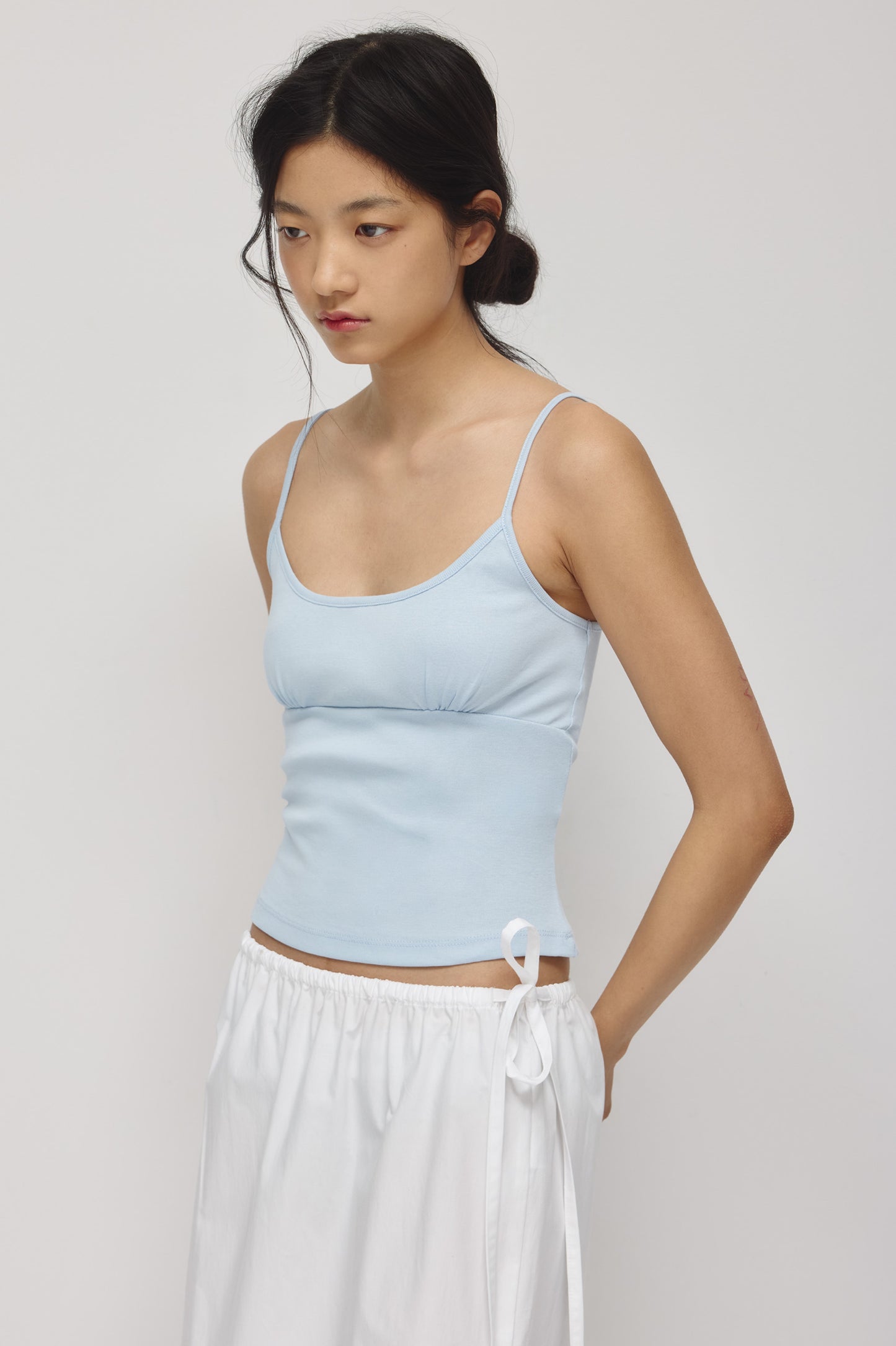 Women's Gathered Cami in Blue Aura