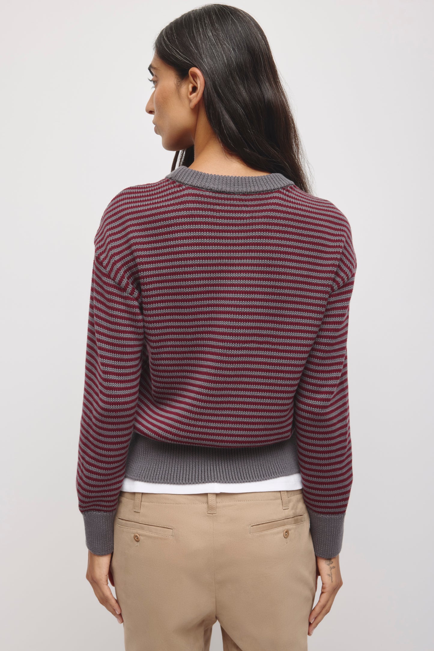 Women's Hamatah Sweater in Tawny Port/Thunderstorm