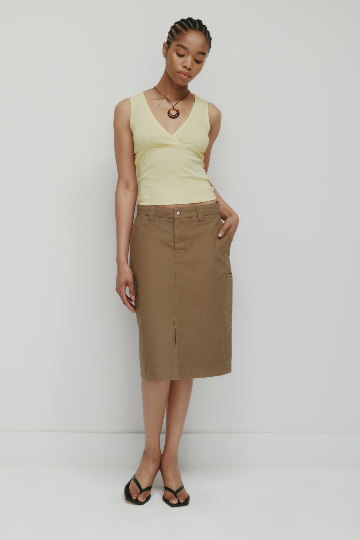 Women's Heka Skirt in Khaki Brown