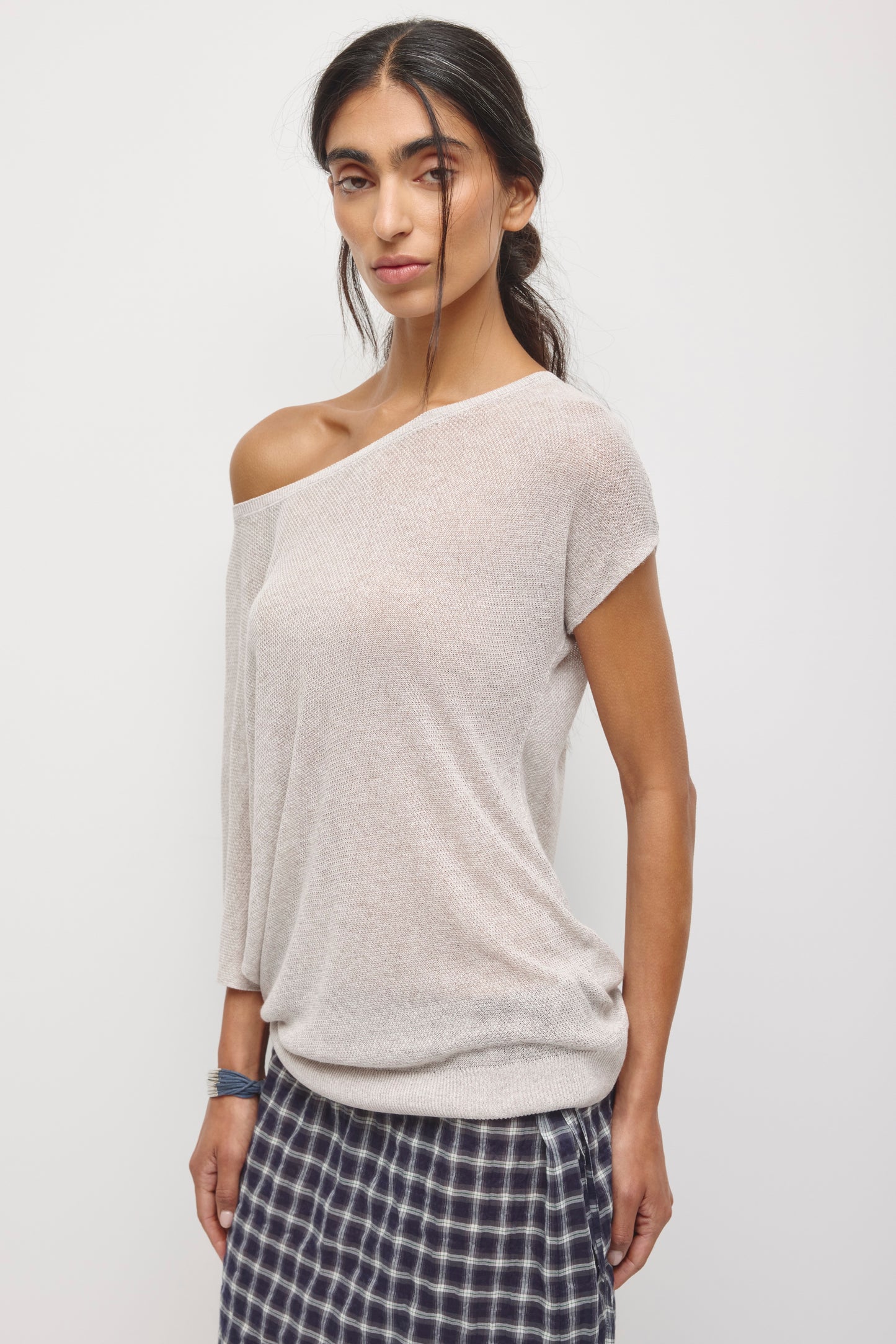 Women's Kenza Asymmetric Sweater in Piedra