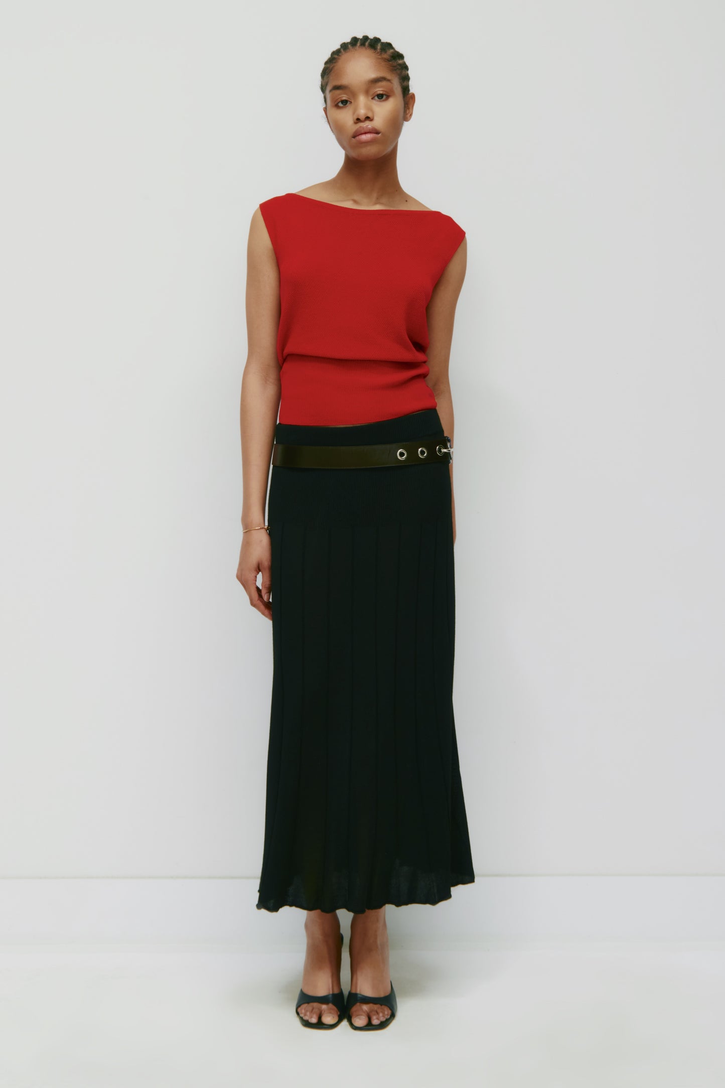 Women's Kenza Boatneck Tank in Salsa