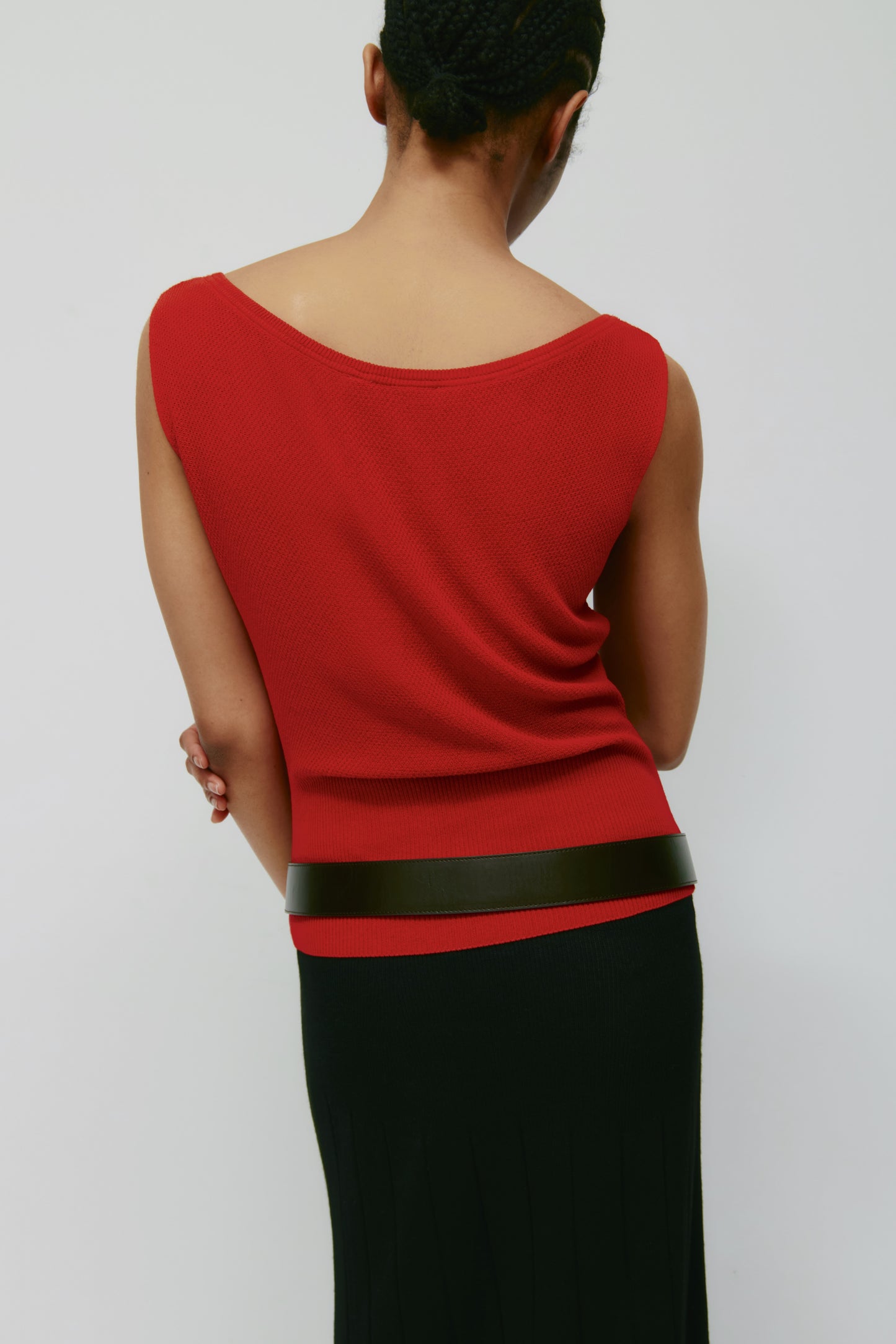 Women's Kenza Boatneck Tank in Salsa
