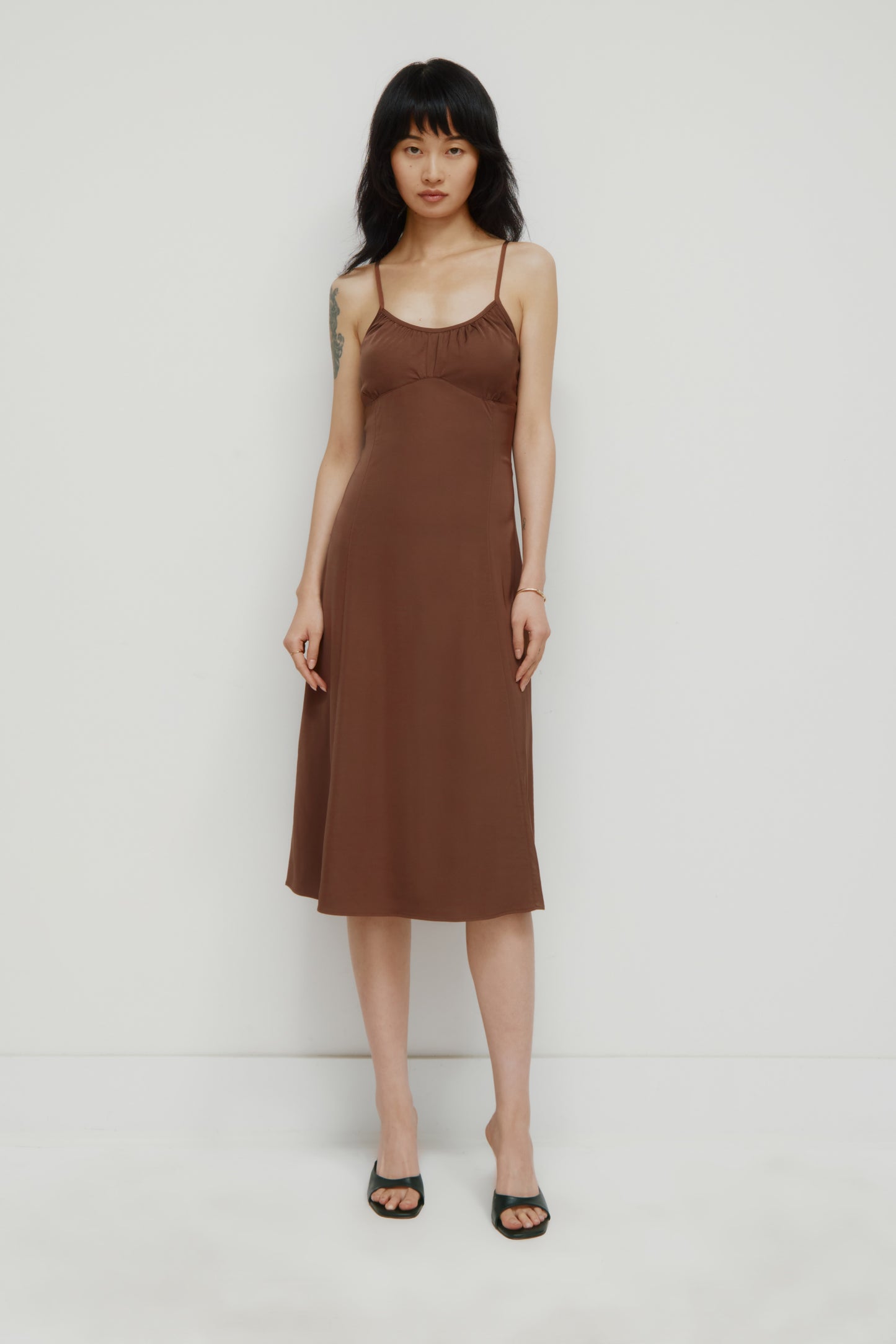 Women's Layali Halter Midi Dress in Cappuccino