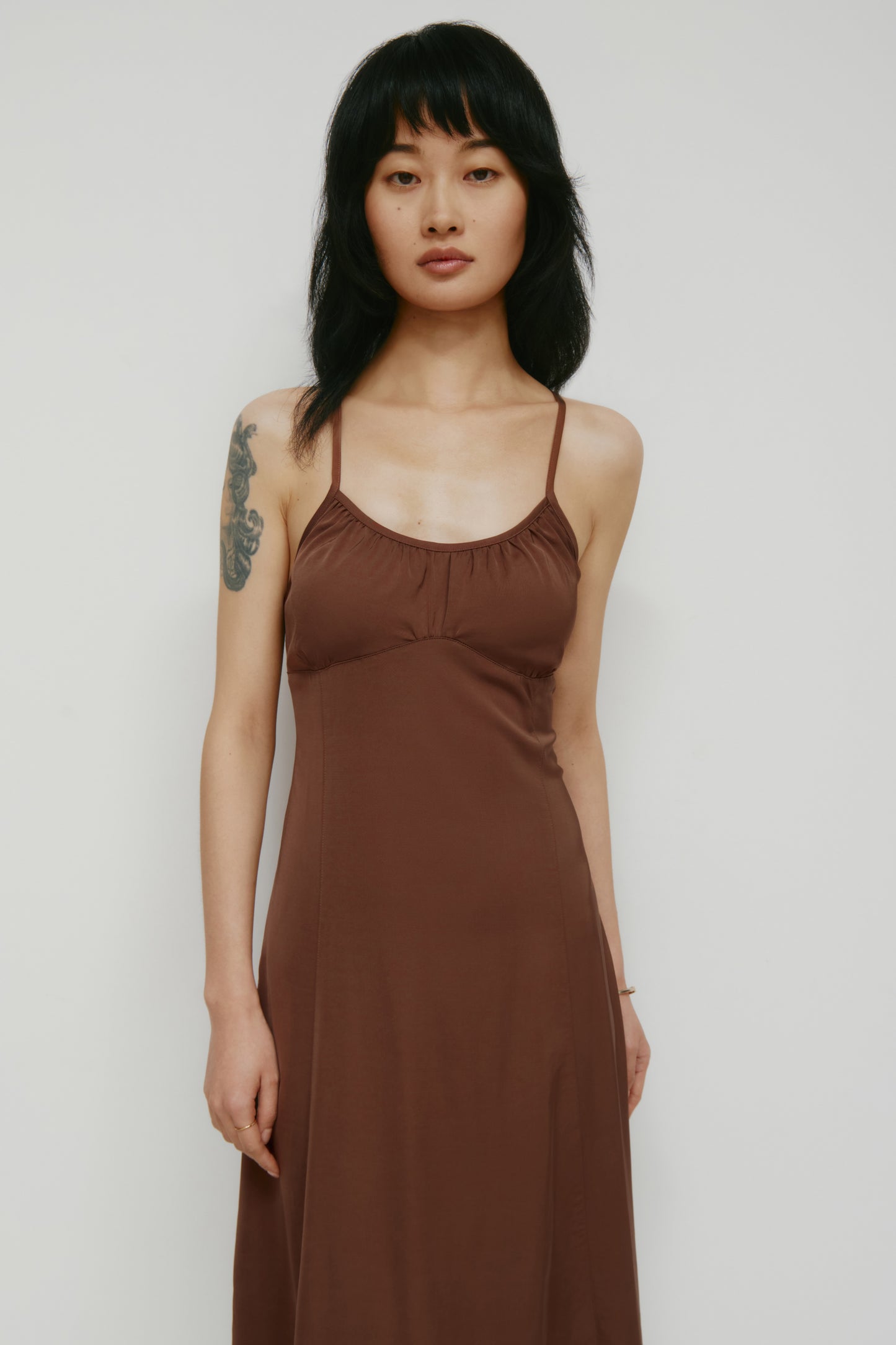 Women's Layali Halter Midi Dress in Cappuccino