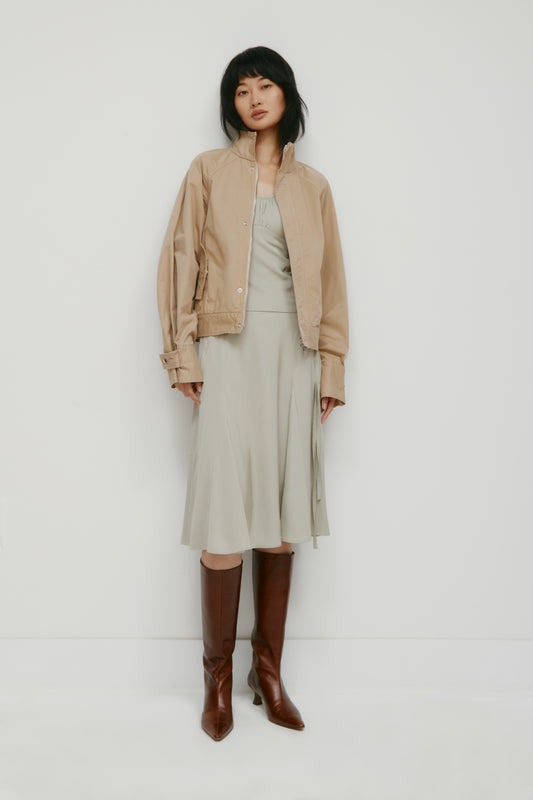 Women's Layali Midi Skirt in Dune Grass