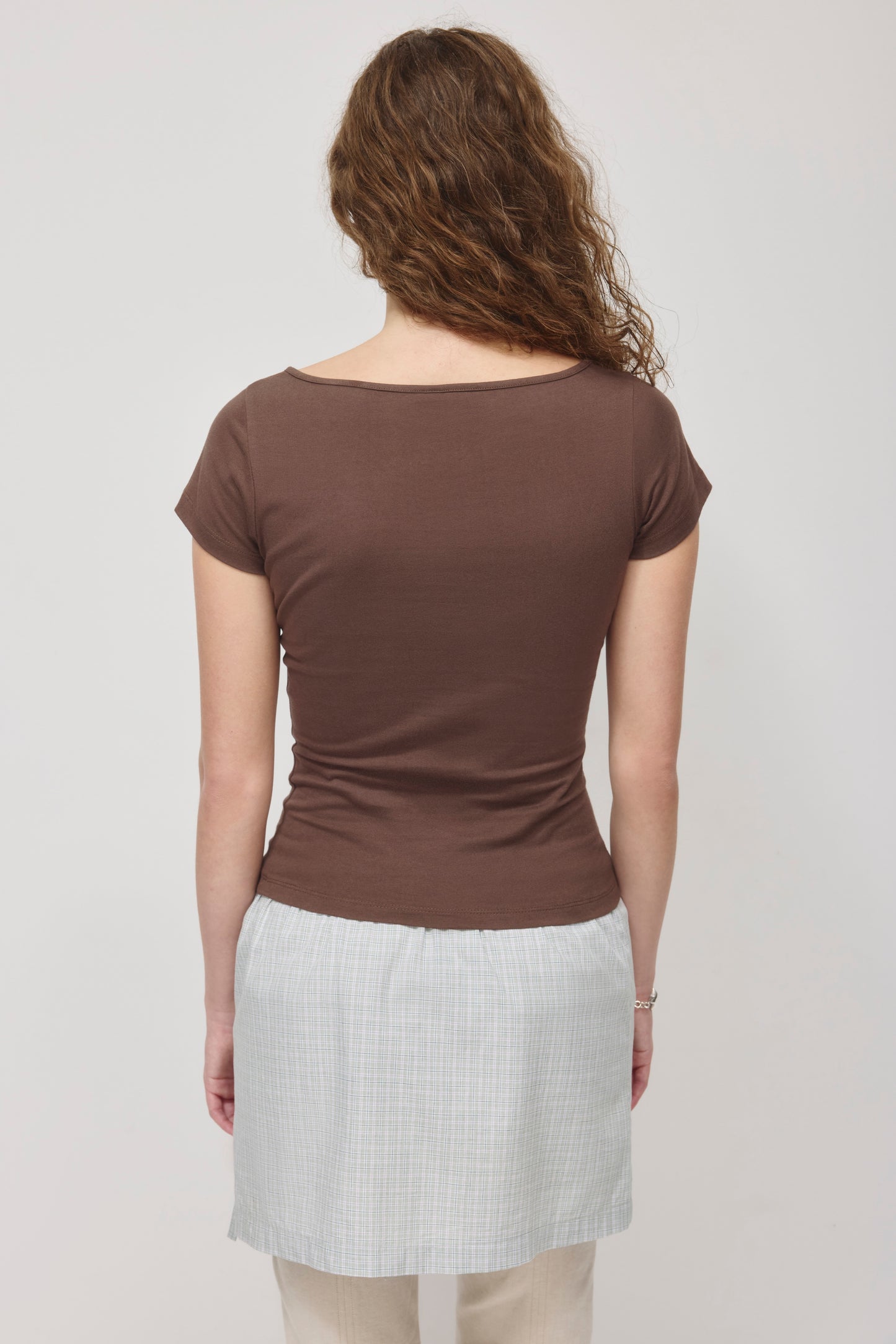 Women's Layn Keyhole Tee in Espresso
