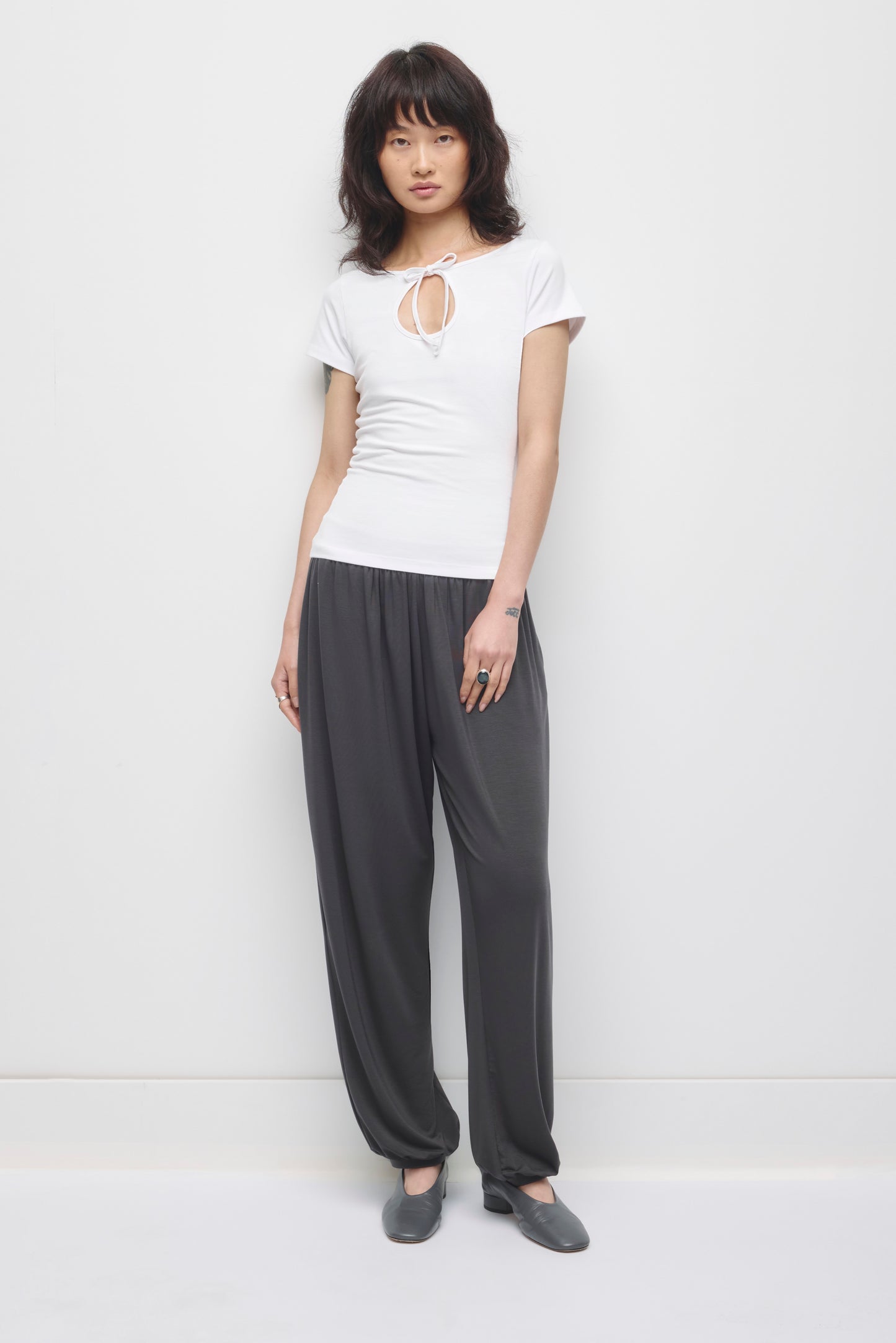 Women's Layn Keyhole Tee in White