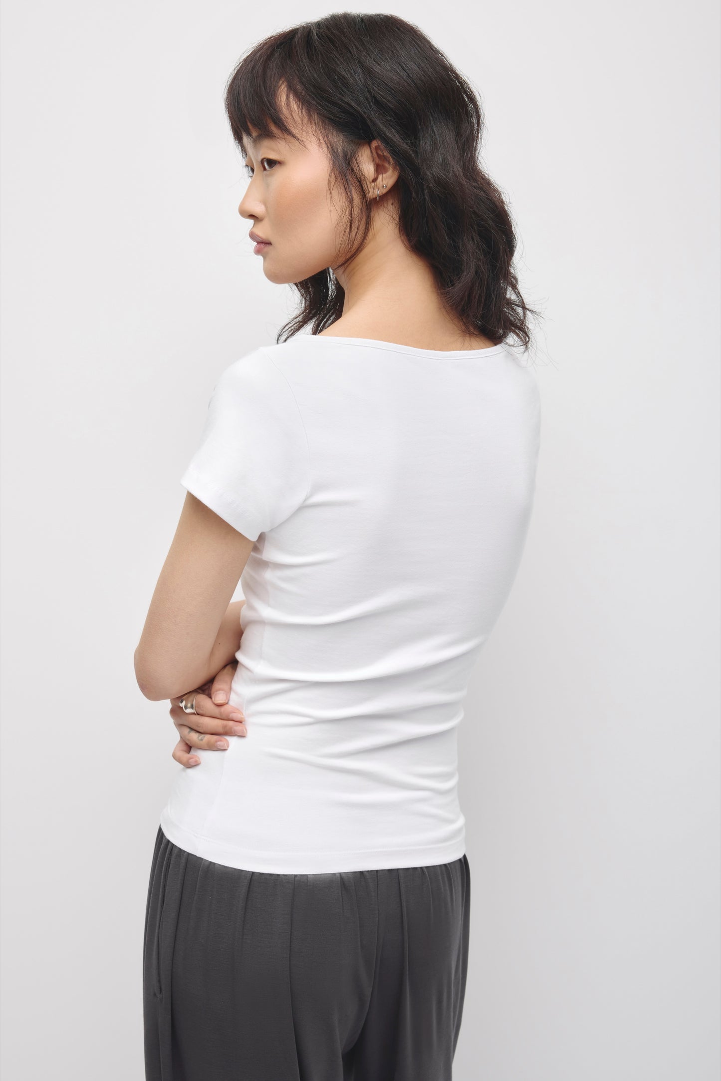Women's Layn Keyhole Tee in White