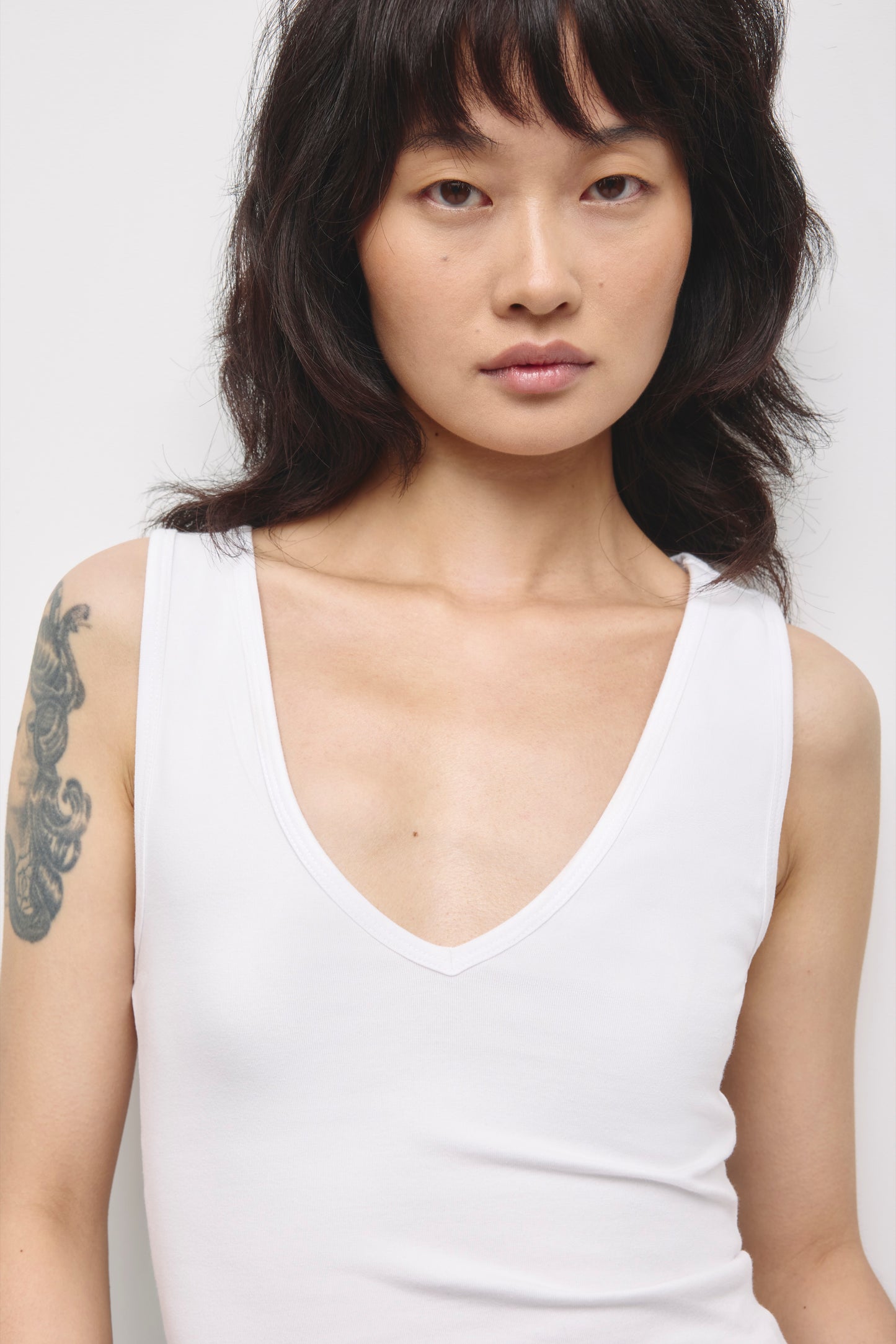 Women's Layn V-Neck Tanks in White