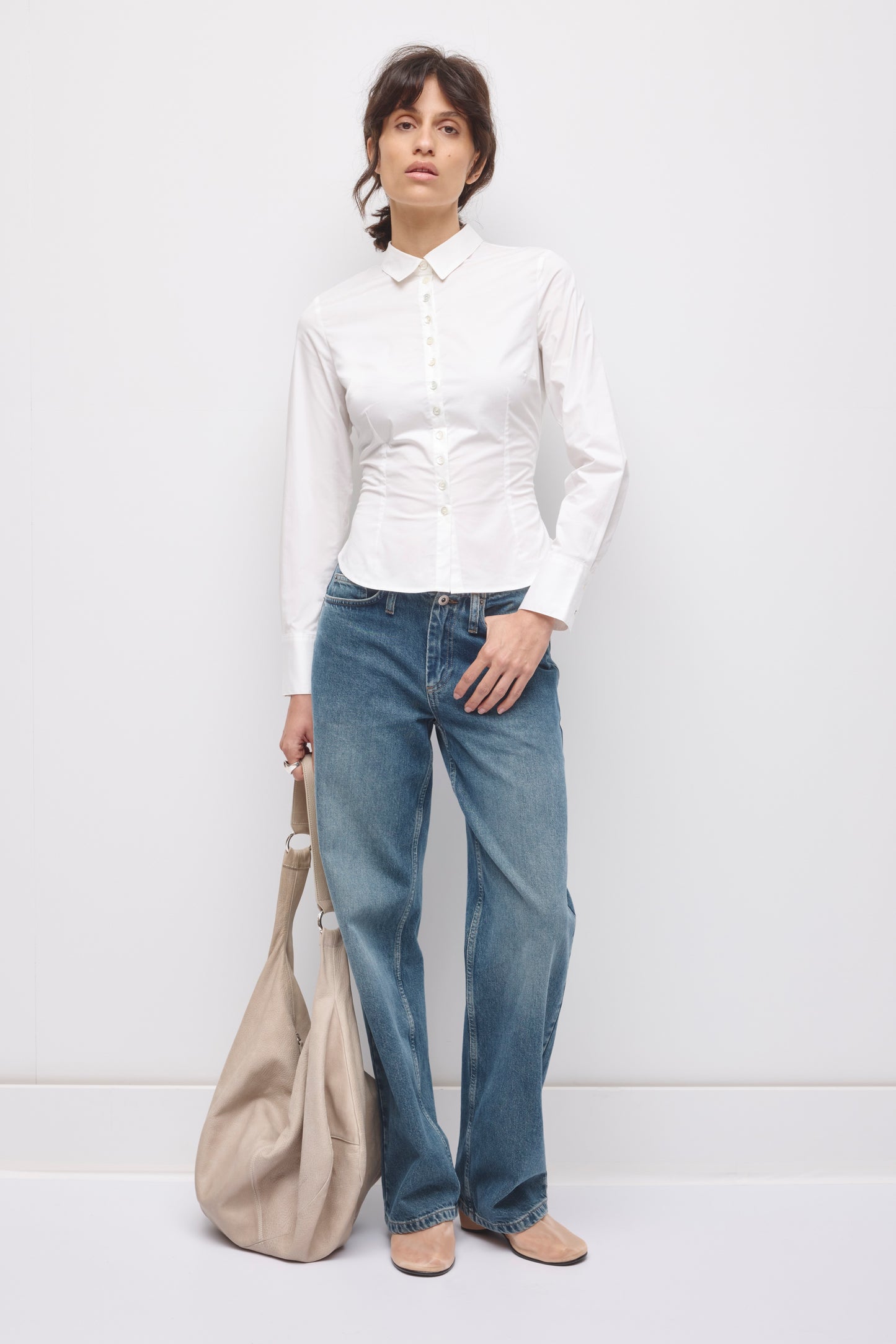 Women's Mahla Fitted Shirt in White