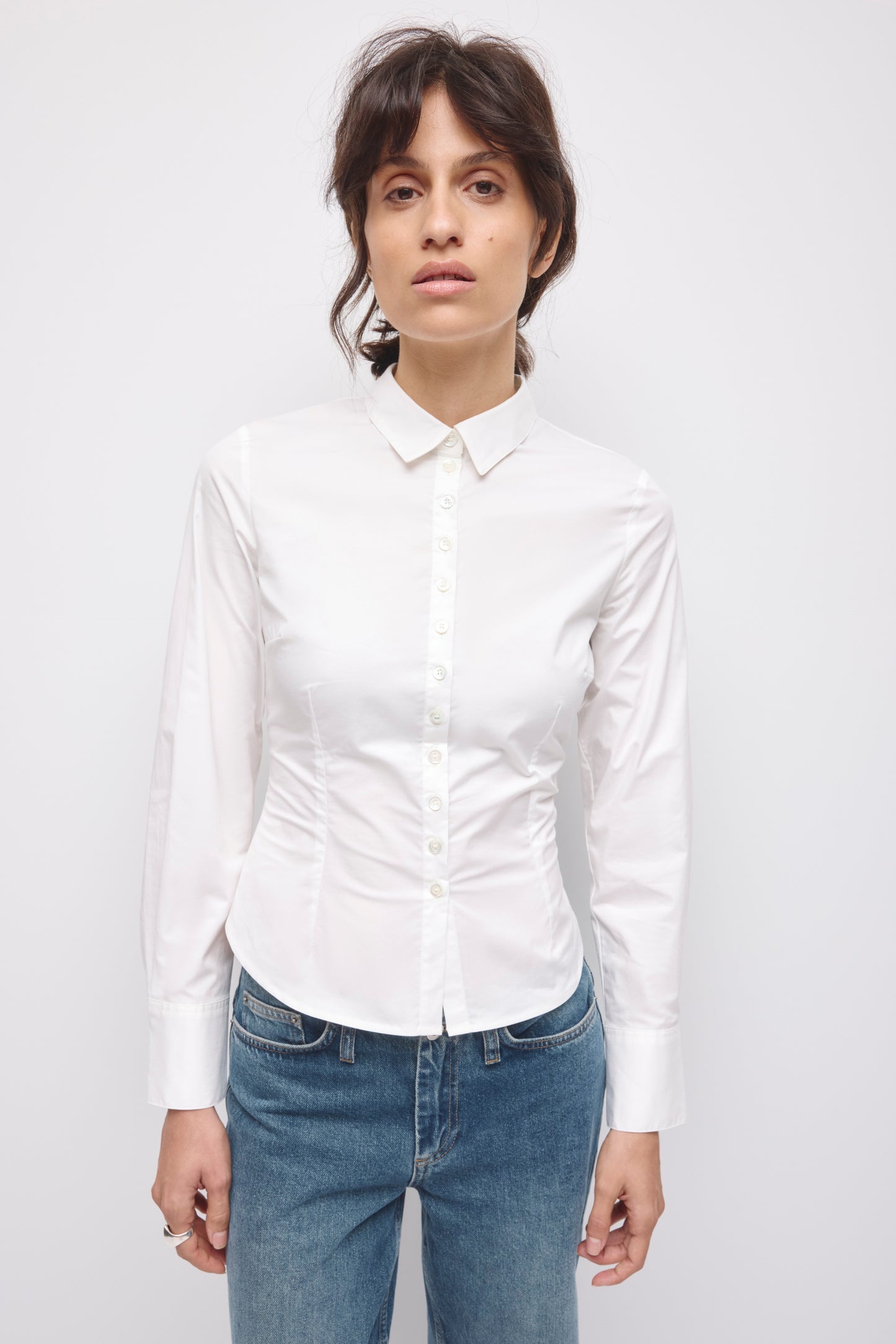 Women's Mahla Fitted Shirt in White