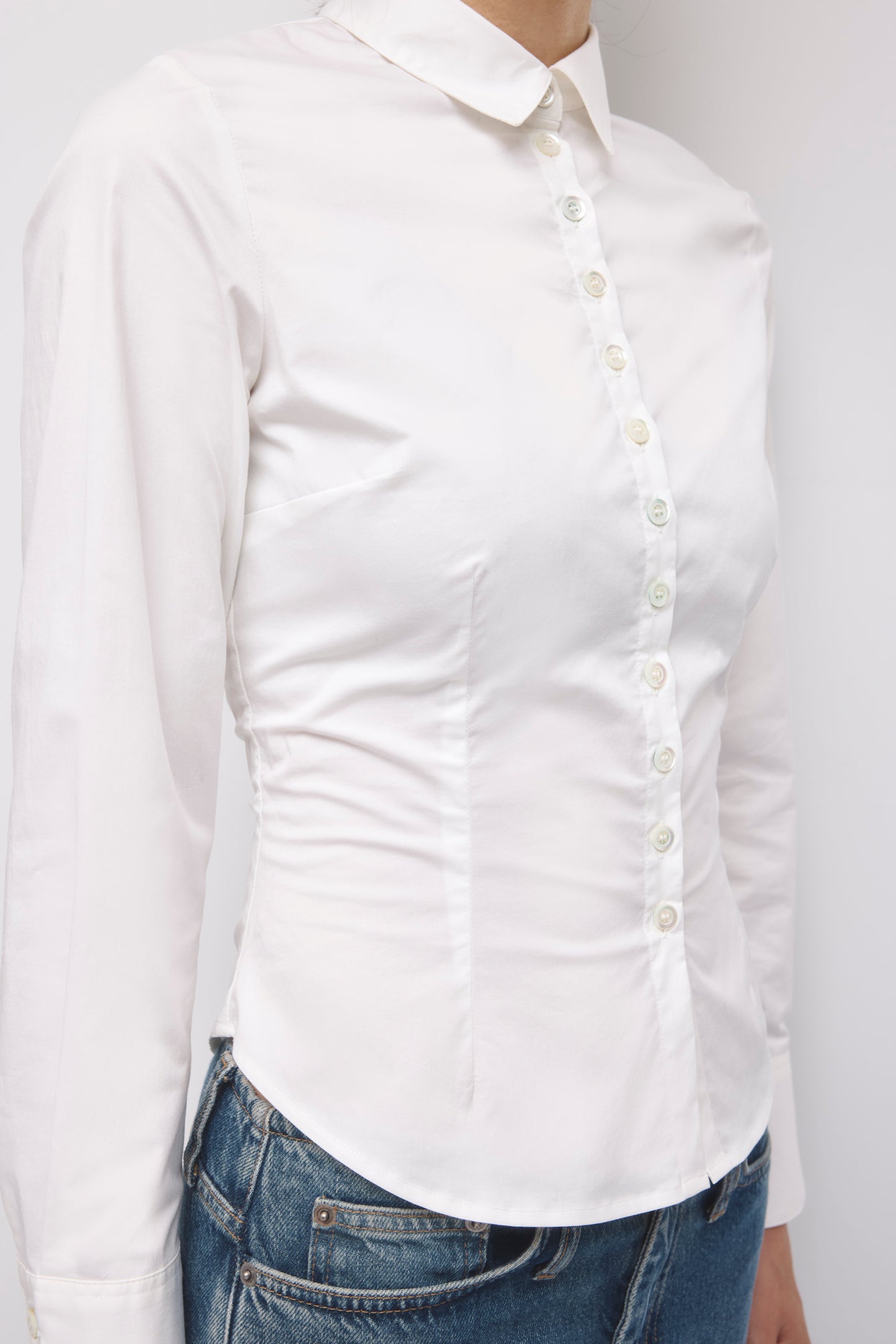 Women's Mahla Fitted Shirt in White