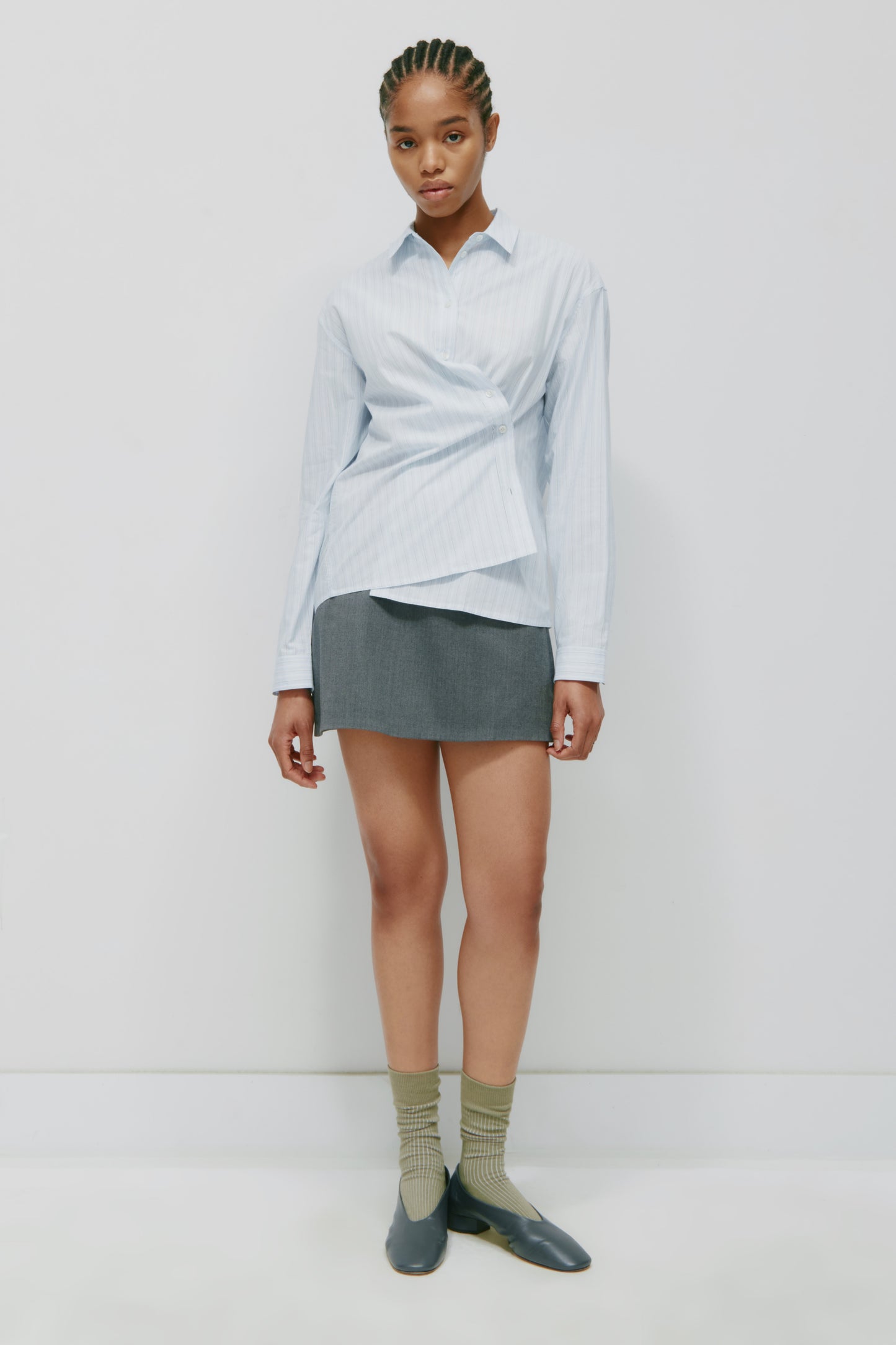 Women's Maraaya Shirt in Blue Aura Stripe