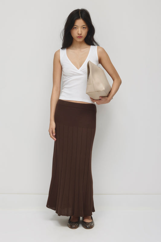 Women's Mesh Skirt in Brown