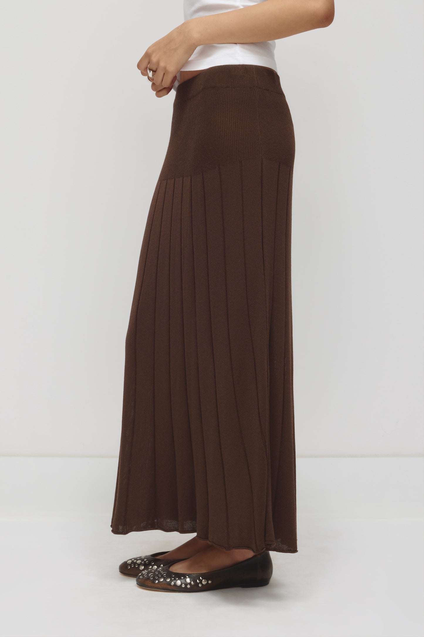 Women's Mesh Skirt in Brown