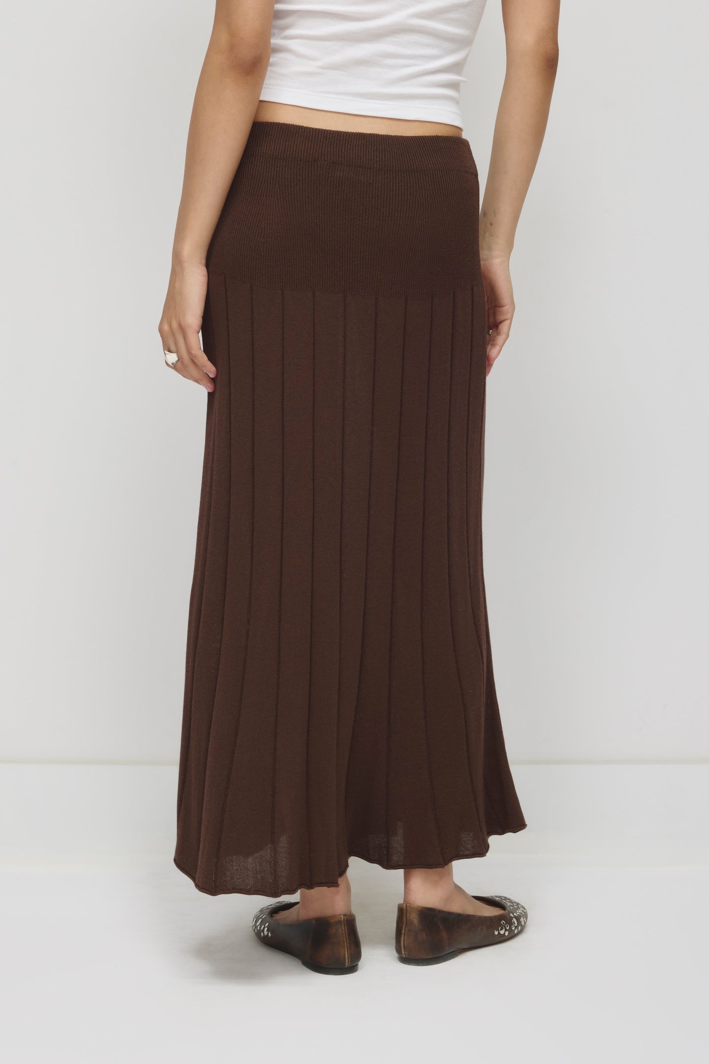Women's Mesh Skirt in Brown